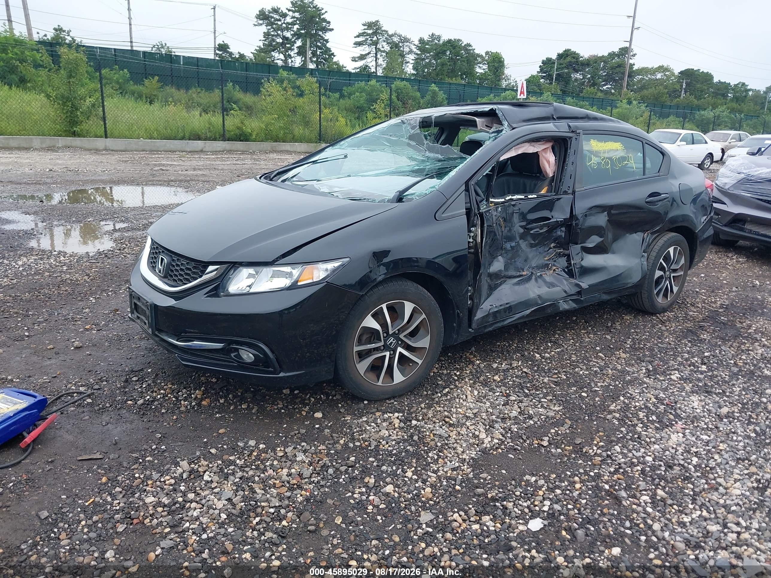 2013 Honda Civic Ex-l Black vin: 2HGFB2F96DH511995