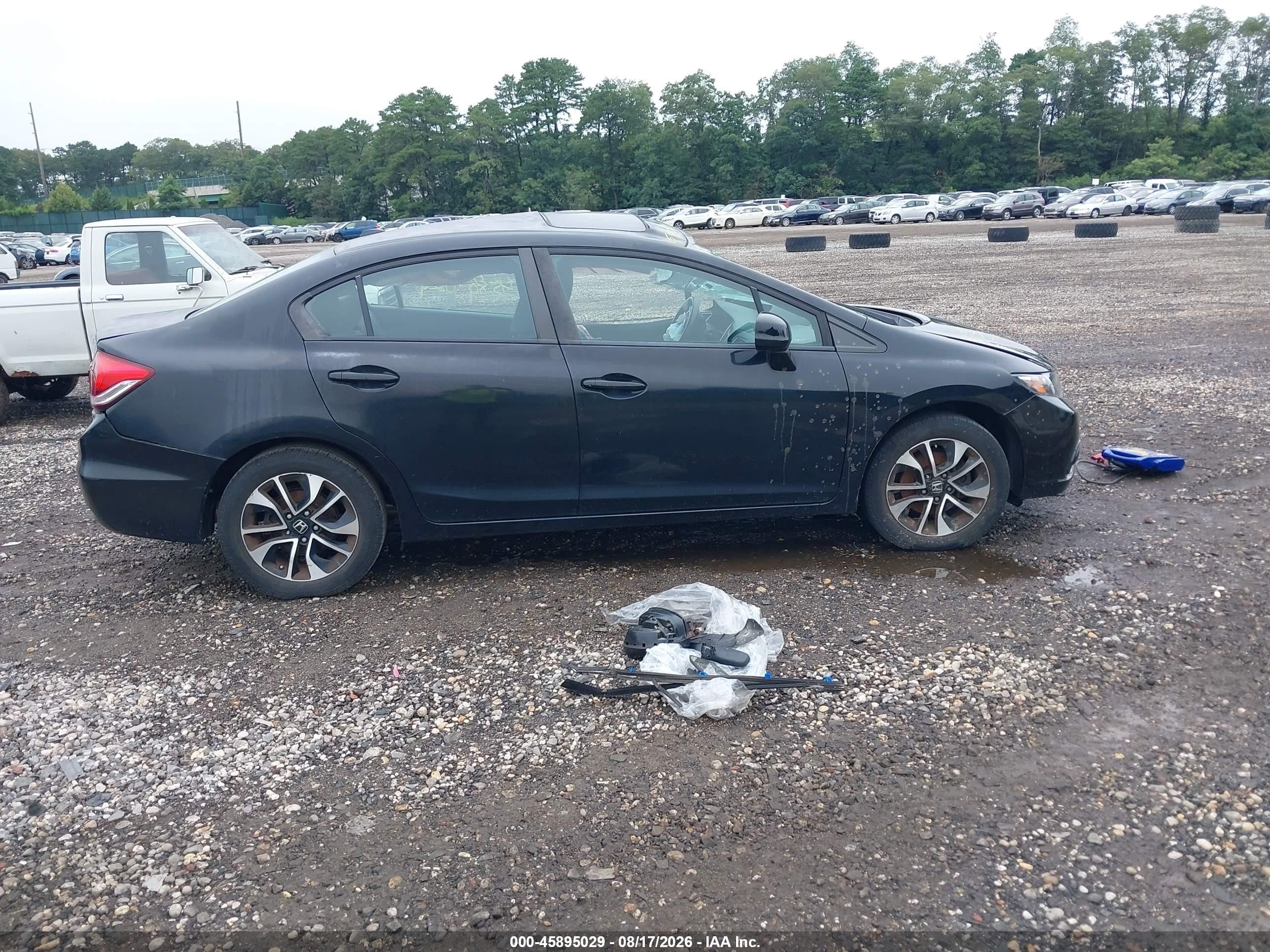 2013 Honda Civic Ex-l Black vin: 2HGFB2F96DH511995