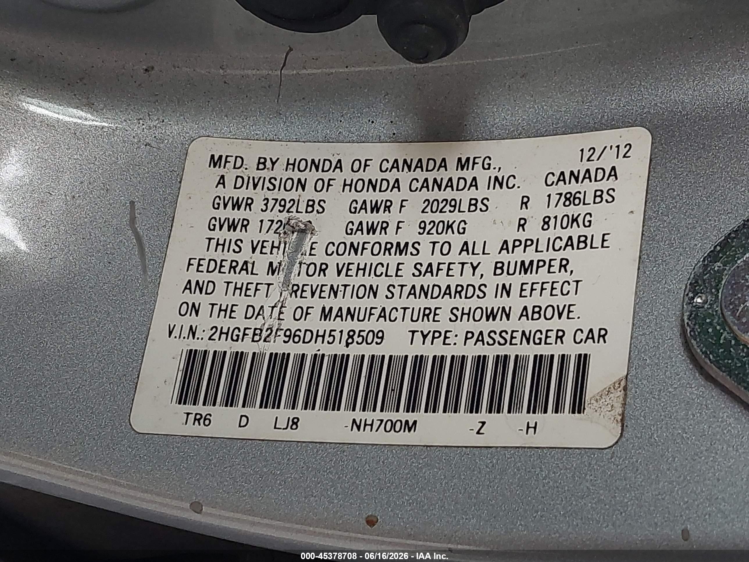 2013 Honda Civic Ex-l Silver vin: 2HGFB2F96DH518509