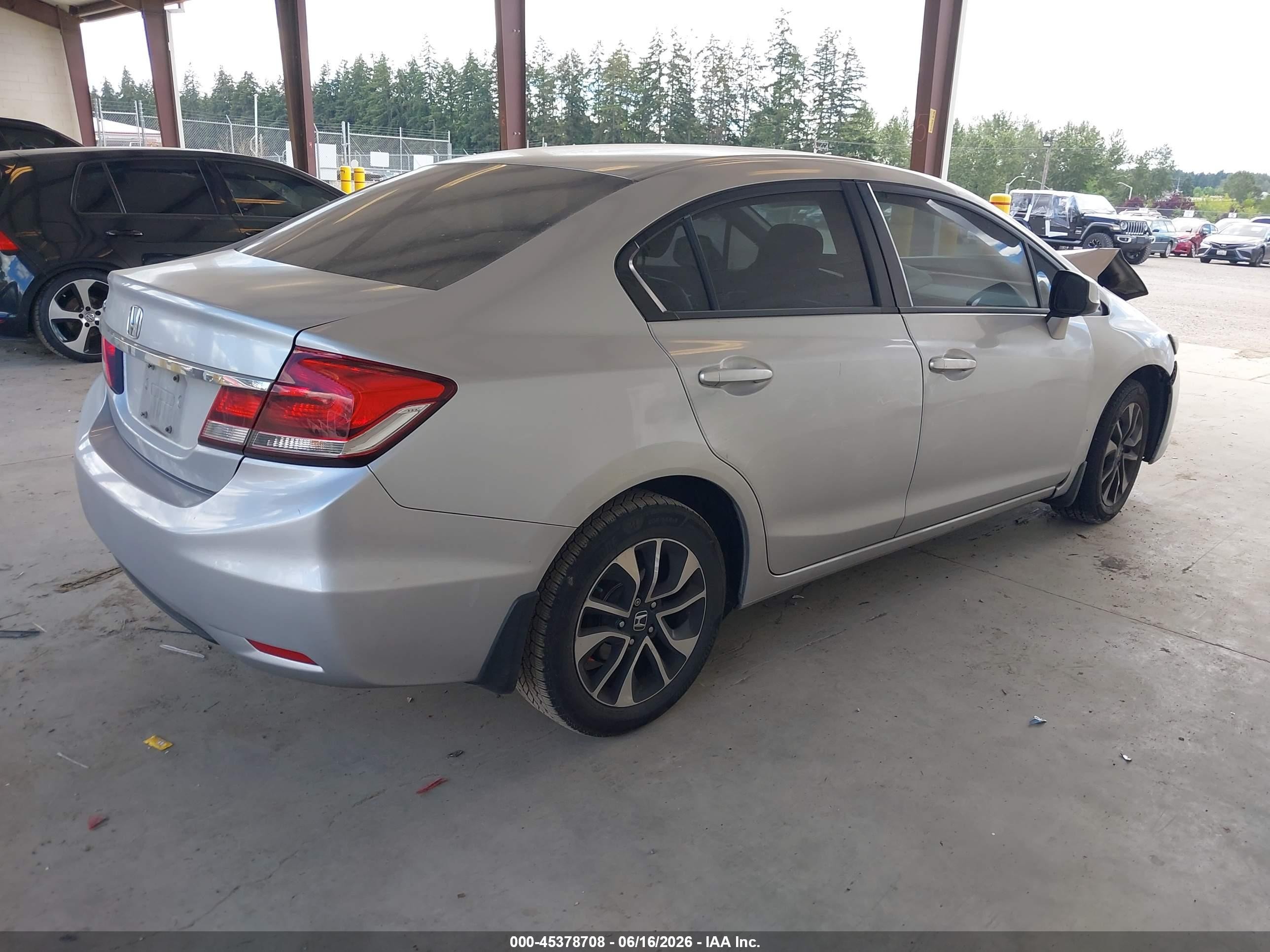 2013 Honda Civic Ex-l Silver vin: 2HGFB2F96DH518509