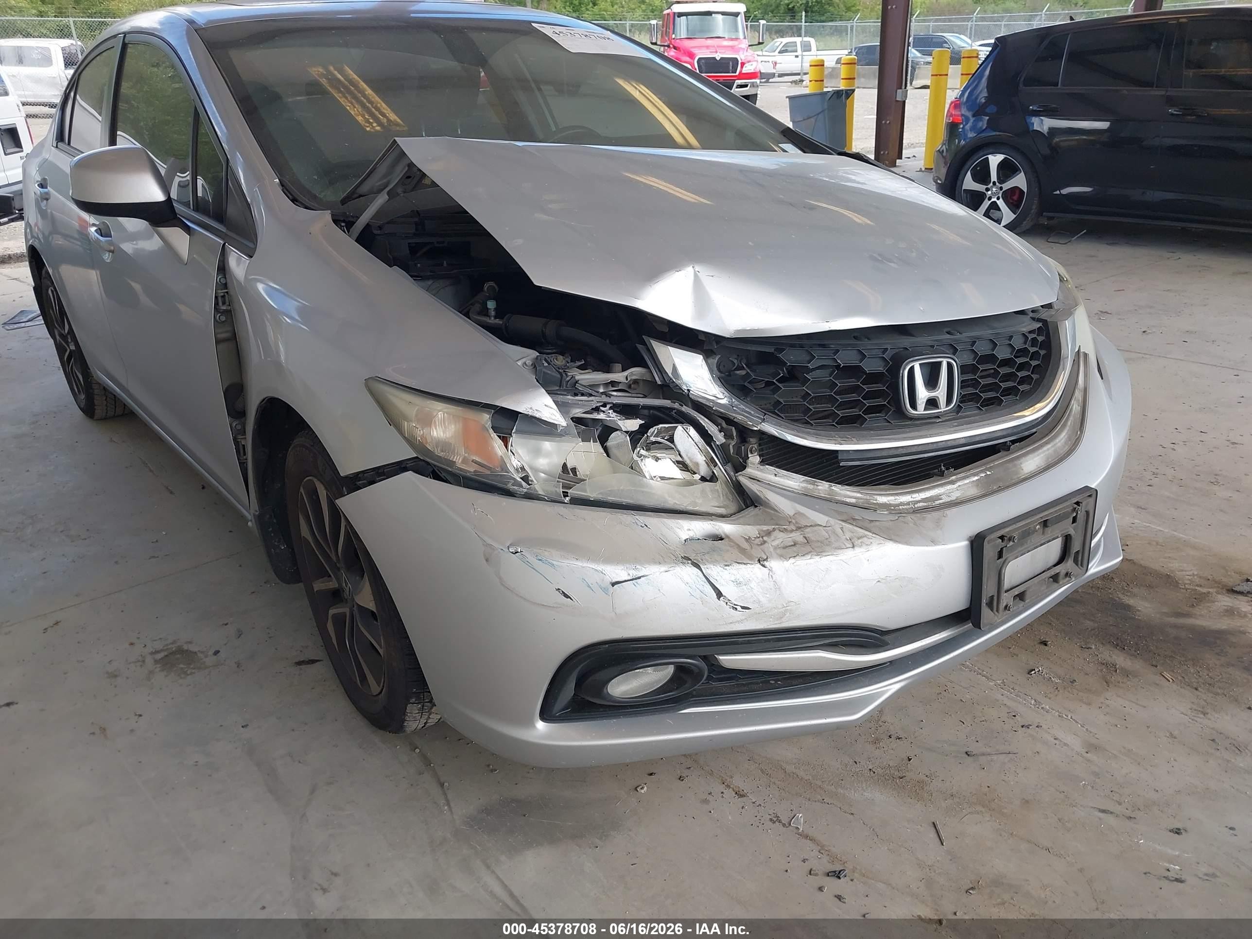 2013 Honda Civic Ex-l Silver vin: 2HGFB2F96DH518509