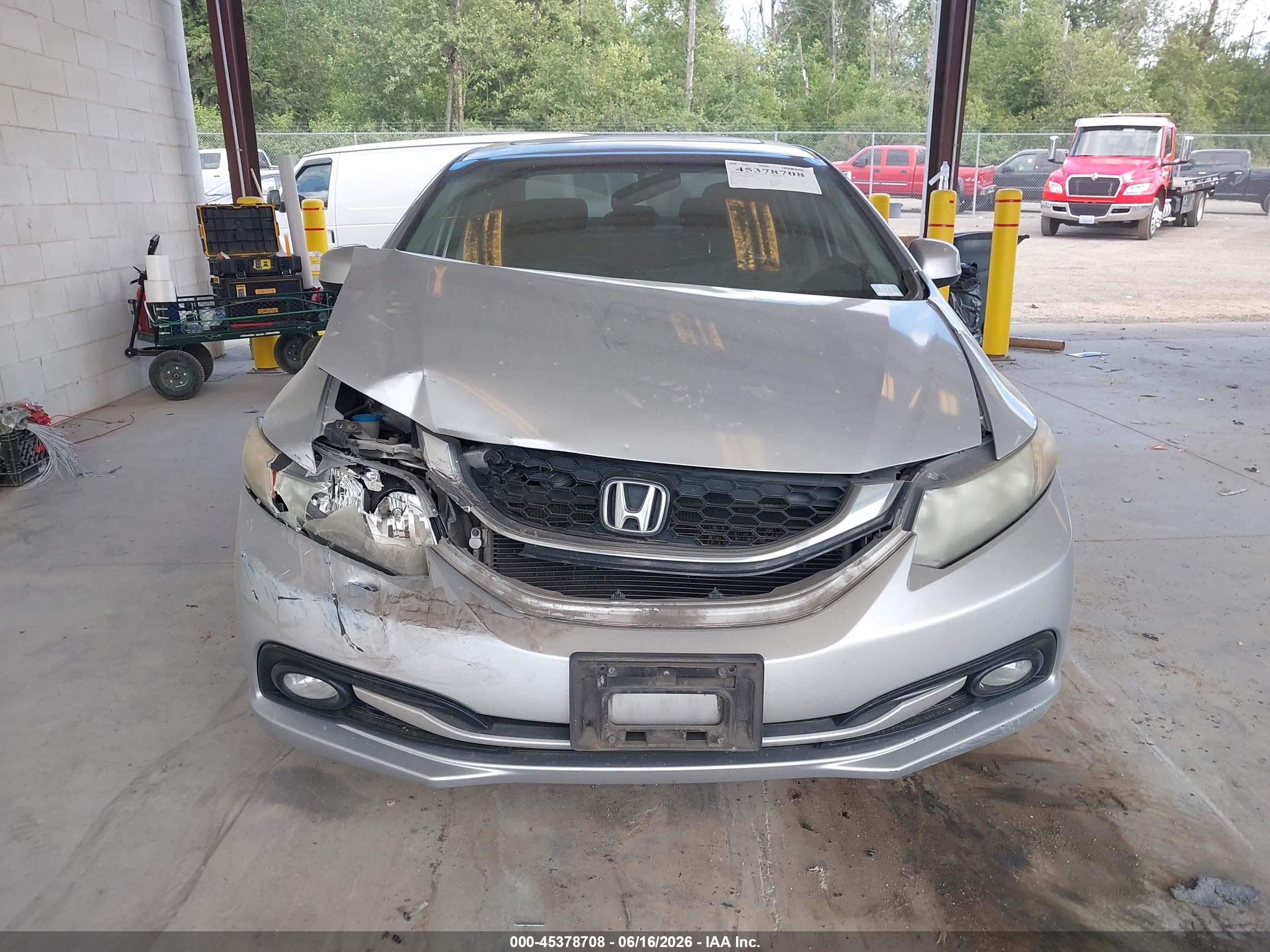 2013 Honda Civic Ex-l Silver vin: 2HGFB2F96DH518509