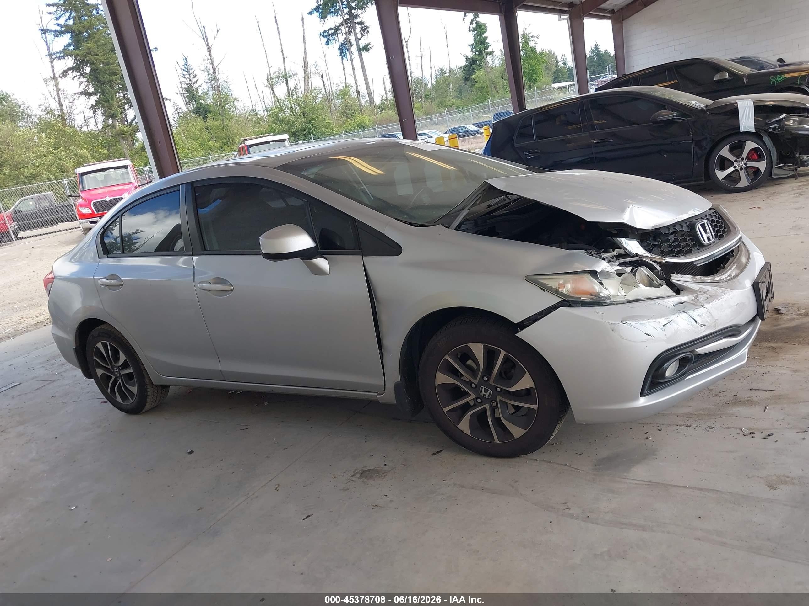 2013 Honda Civic Ex-l Silver vin: 2HGFB2F96DH518509