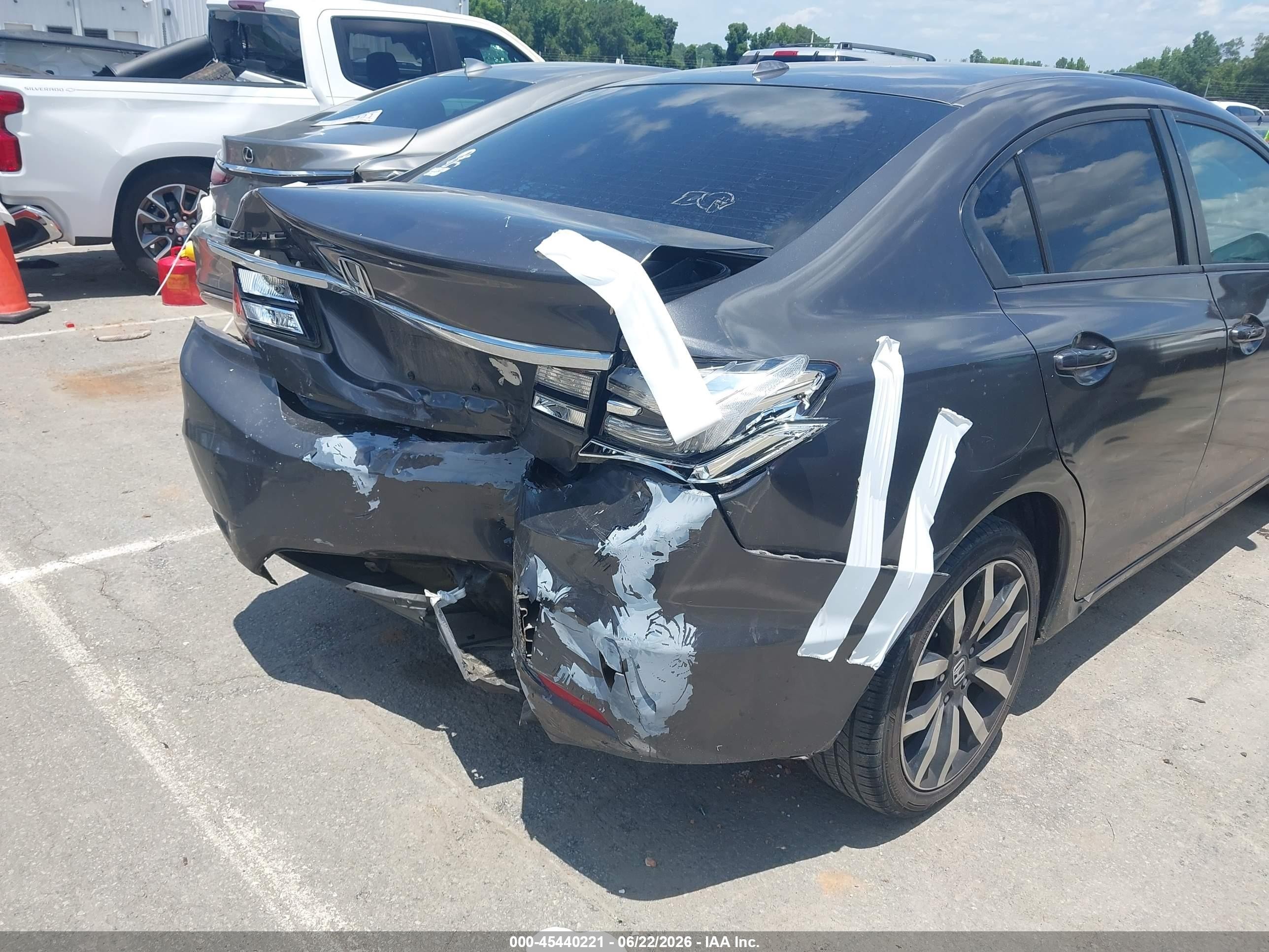 2015 Honda Civic Ex-l Gray vin: 2HGFB2F96FH506430