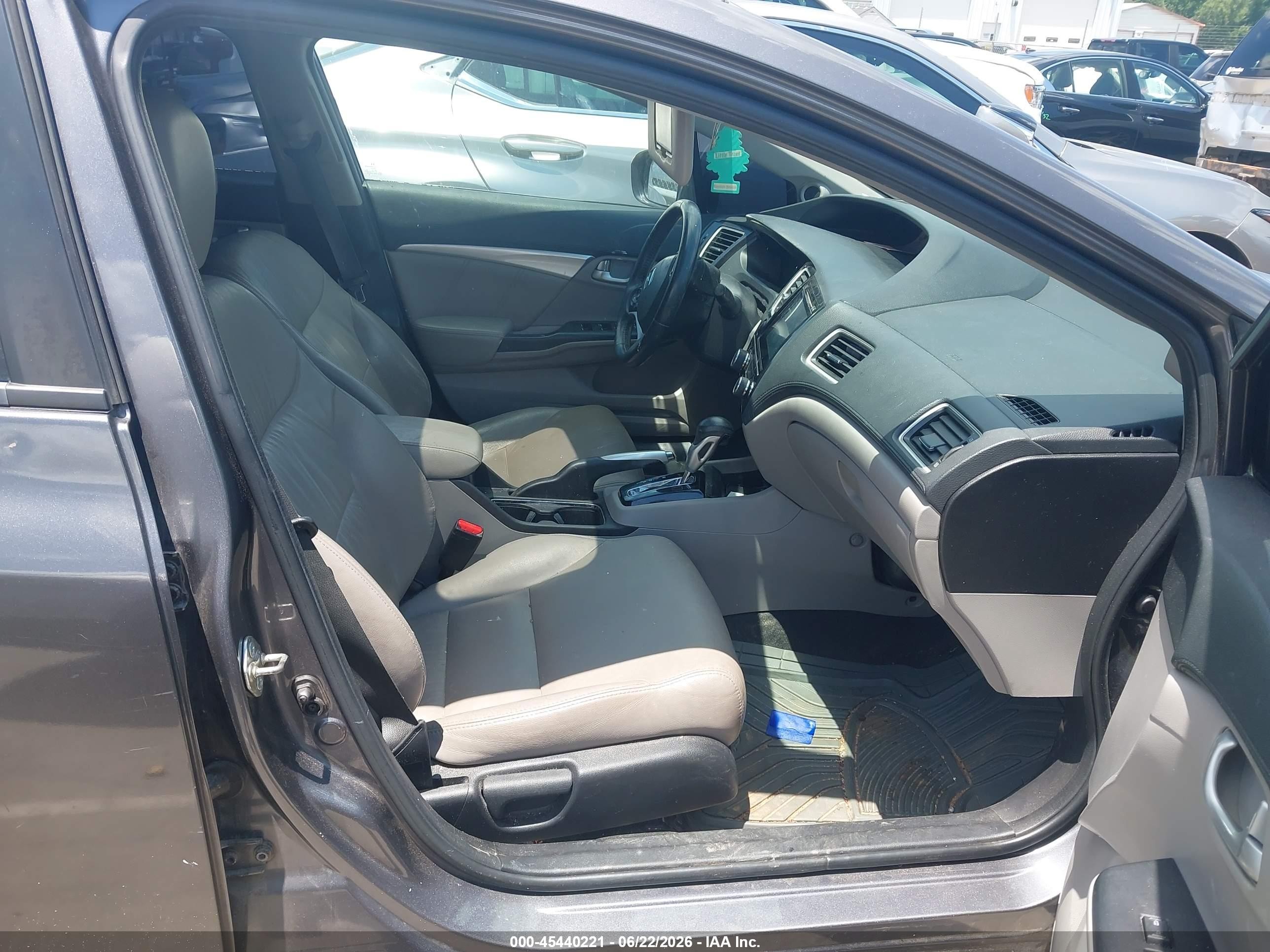 2015 Honda Civic Ex-l Gray vin: 2HGFB2F96FH506430
