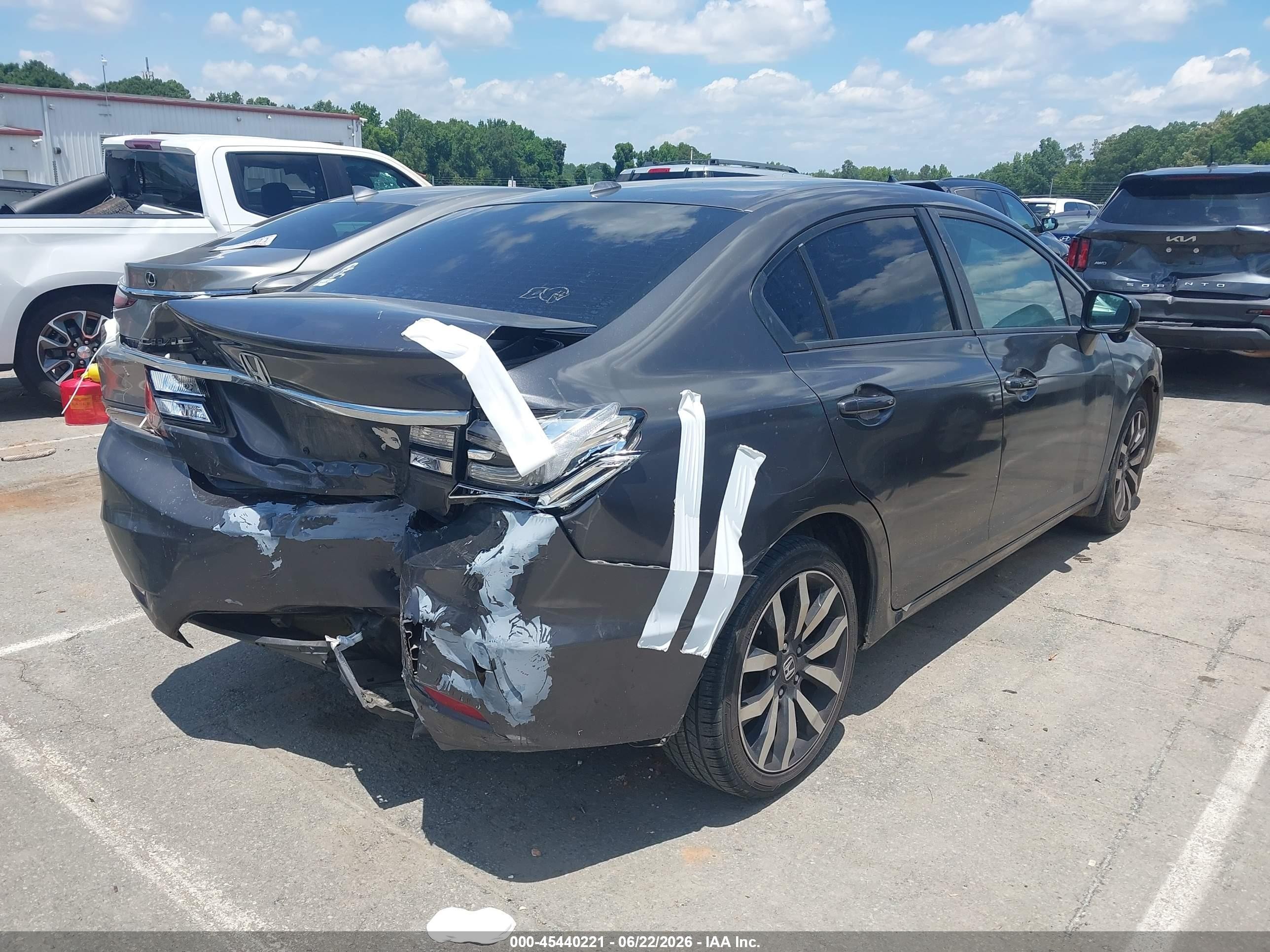 2015 Honda Civic Ex-l Gray vin: 2HGFB2F96FH506430