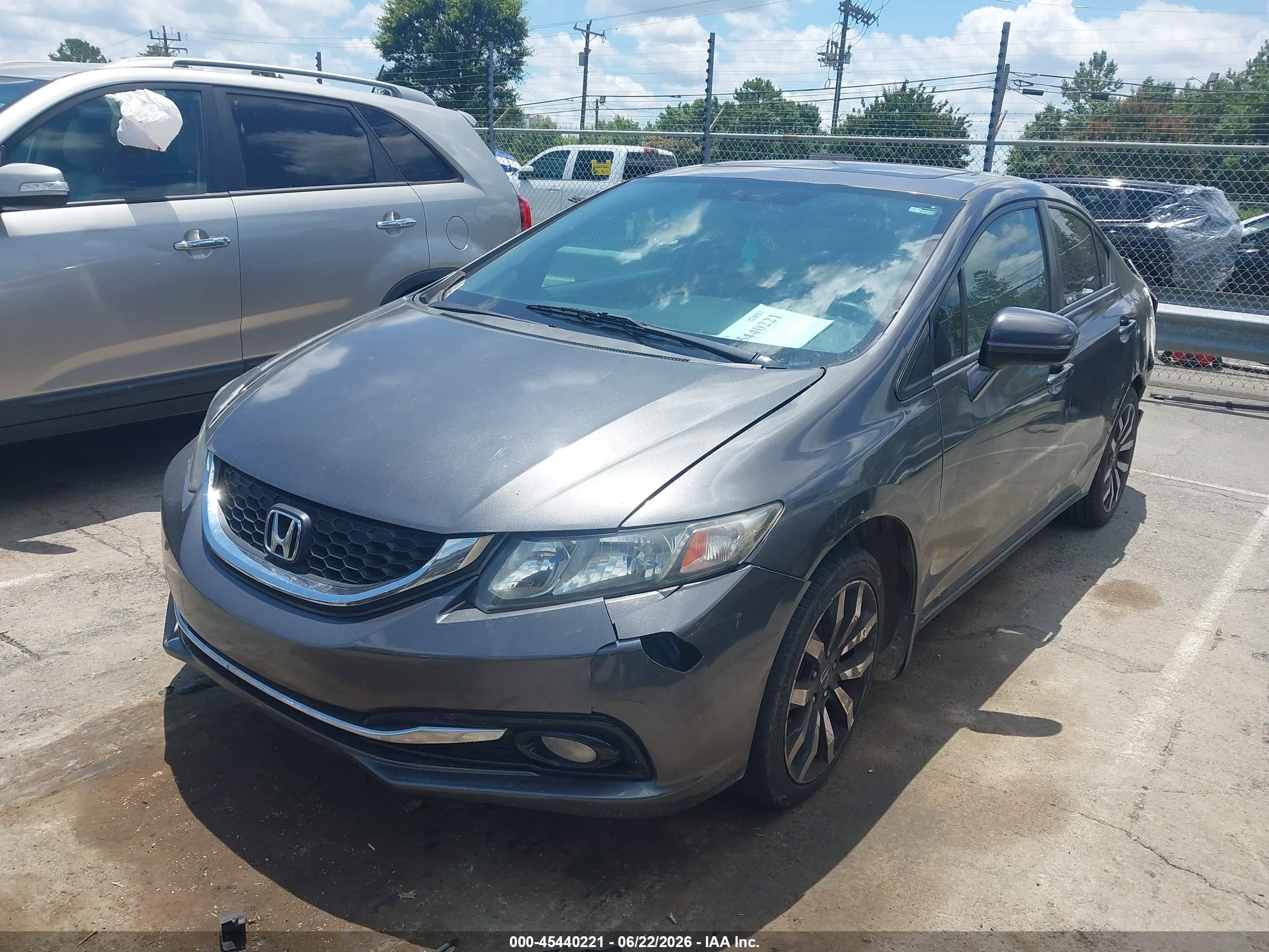 2015 Honda Civic Ex-l Gray vin: 2HGFB2F96FH506430