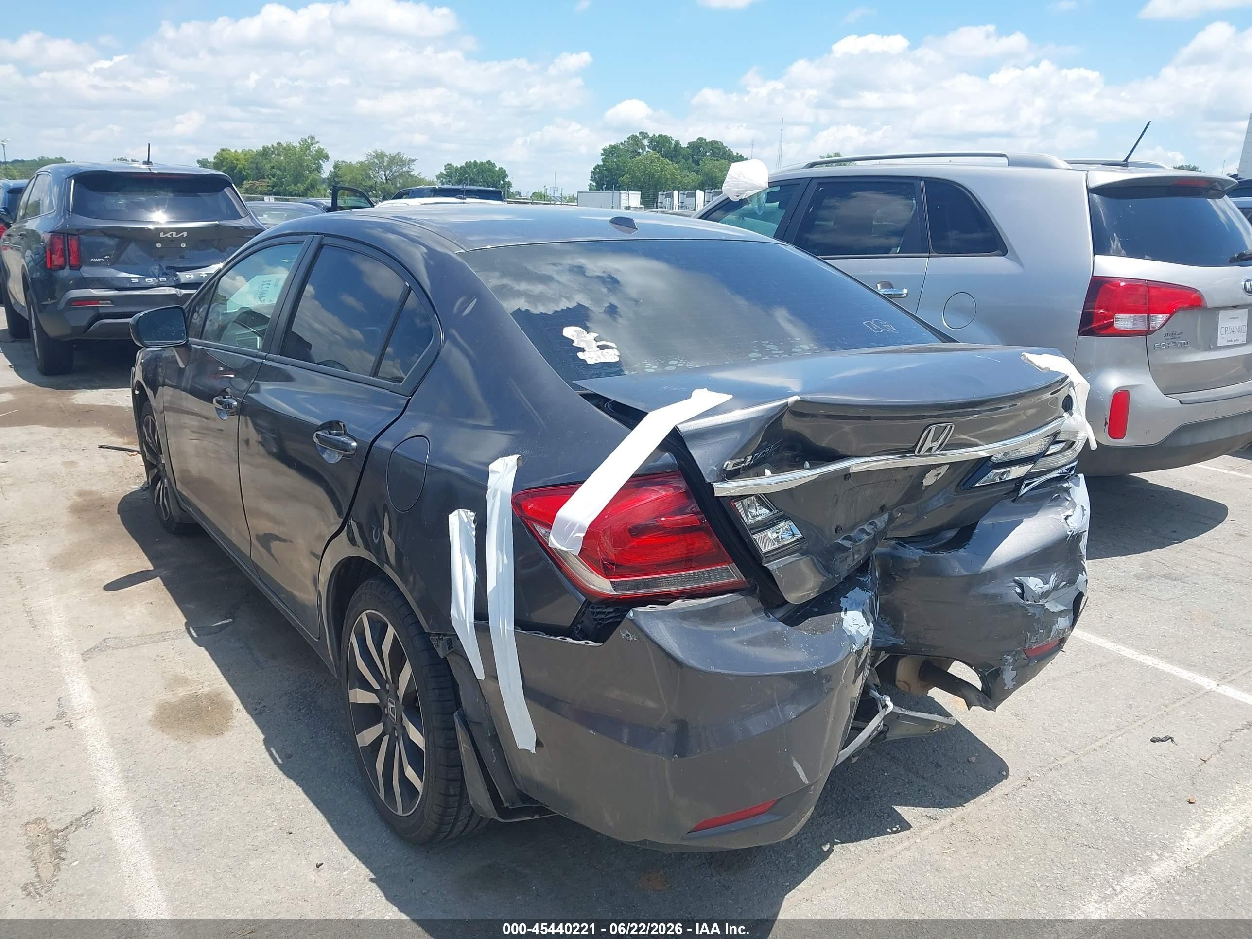 2015 Honda Civic Ex-l Gray vin: 2HGFB2F96FH506430