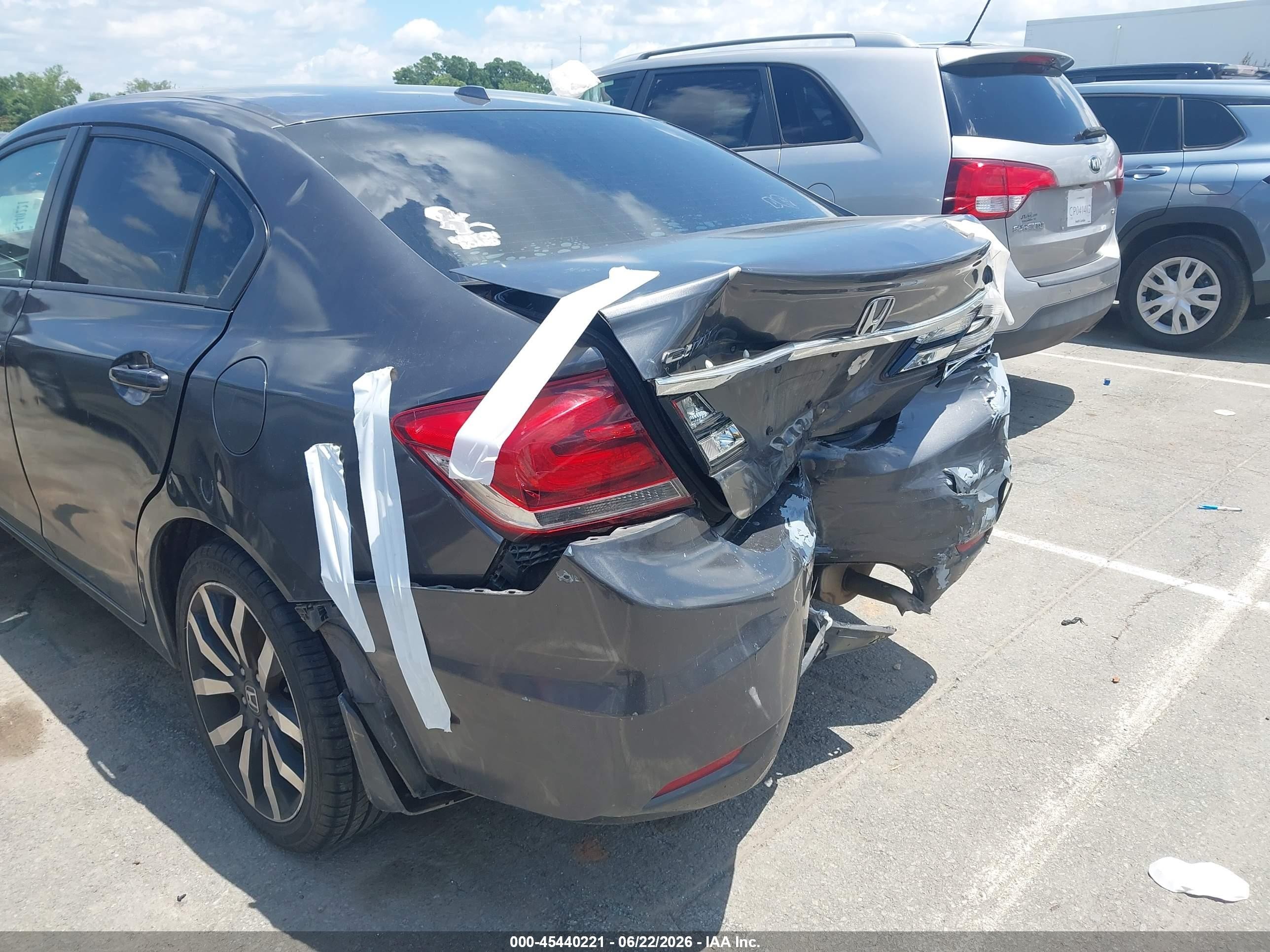 2015 Honda Civic Ex-l Gray vin: 2HGFB2F96FH506430