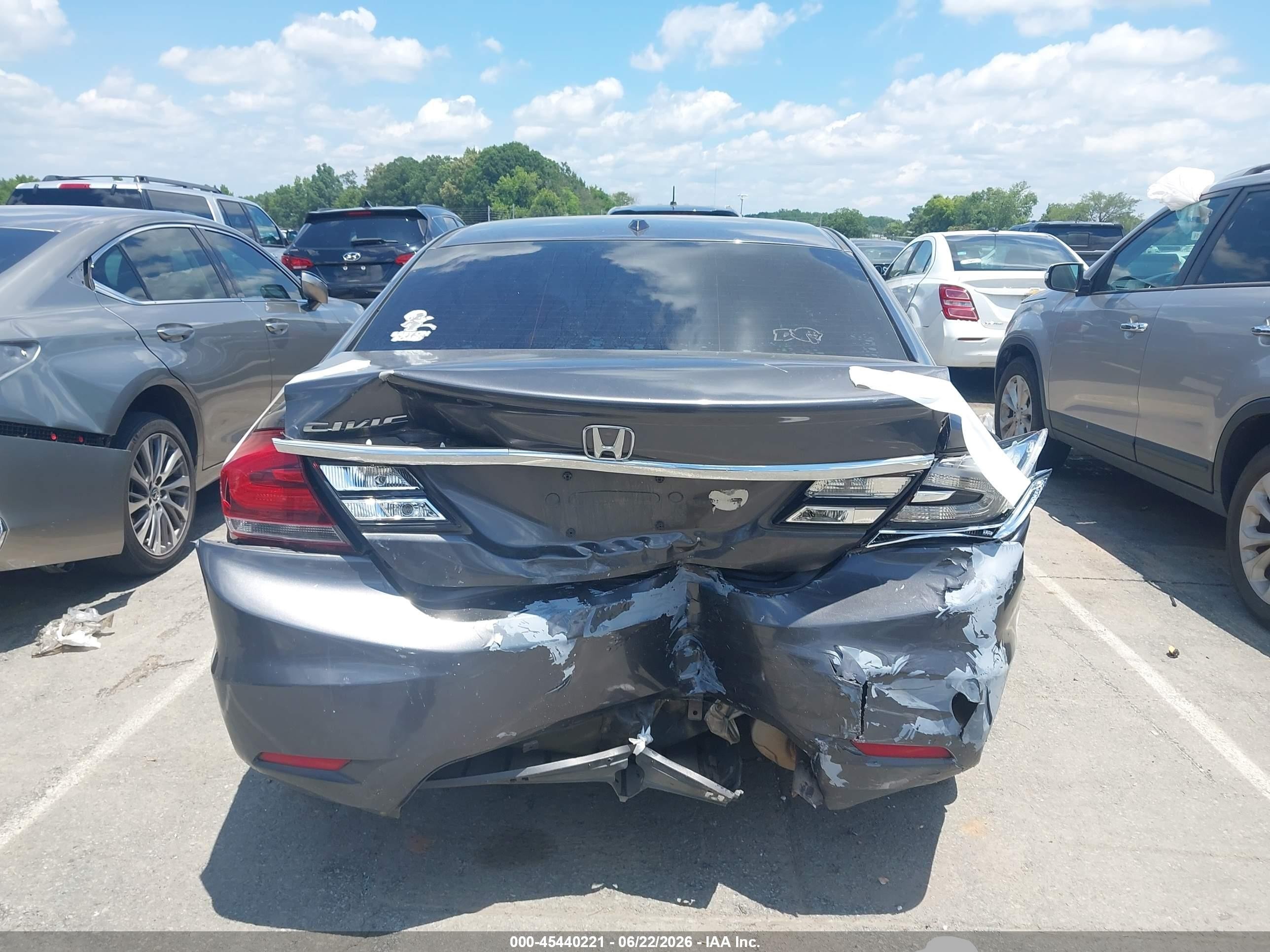 2015 Honda Civic Ex-l Gray vin: 2HGFB2F96FH506430
