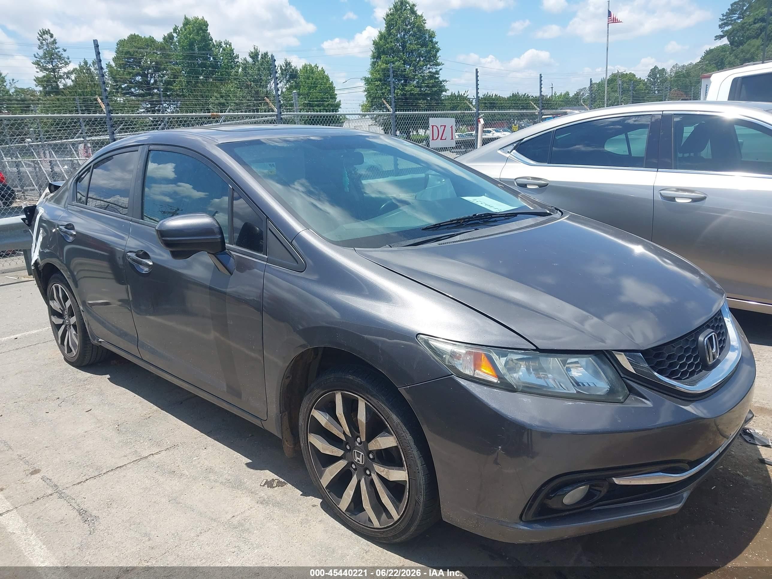 2015 Honda Civic Ex-l Gray vin: 2HGFB2F96FH506430