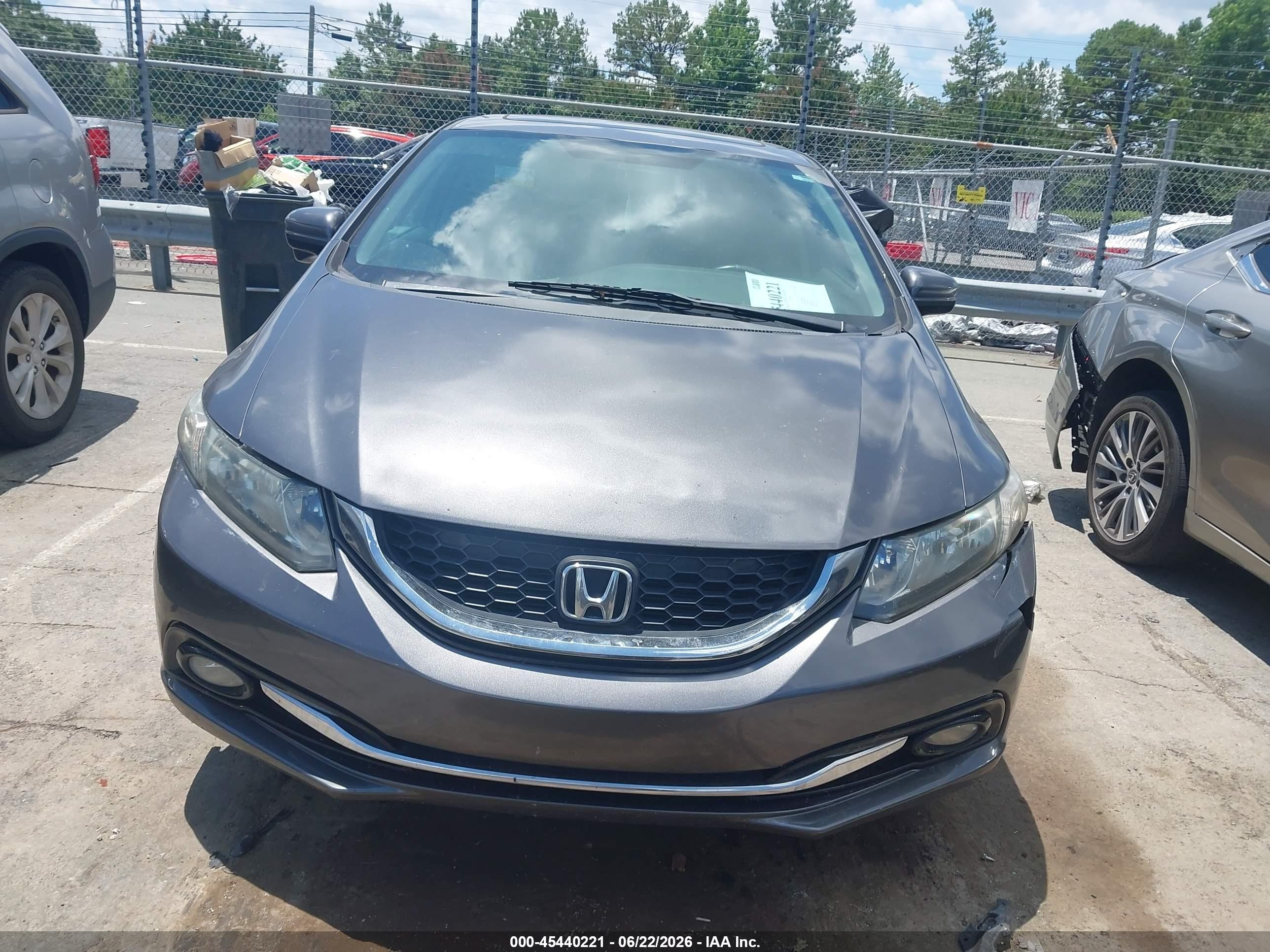 2015 Honda Civic Ex-l Gray vin: 2HGFB2F96FH506430