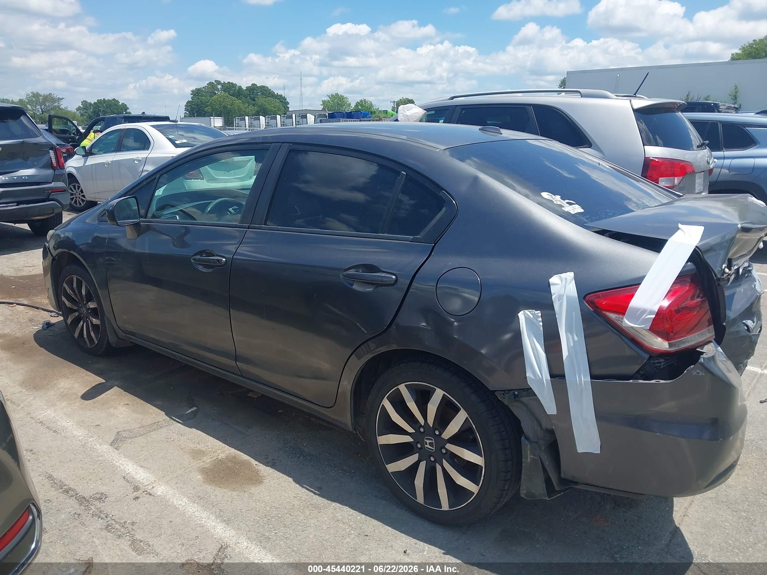 2015 Honda Civic Ex-l Gray vin: 2HGFB2F96FH506430