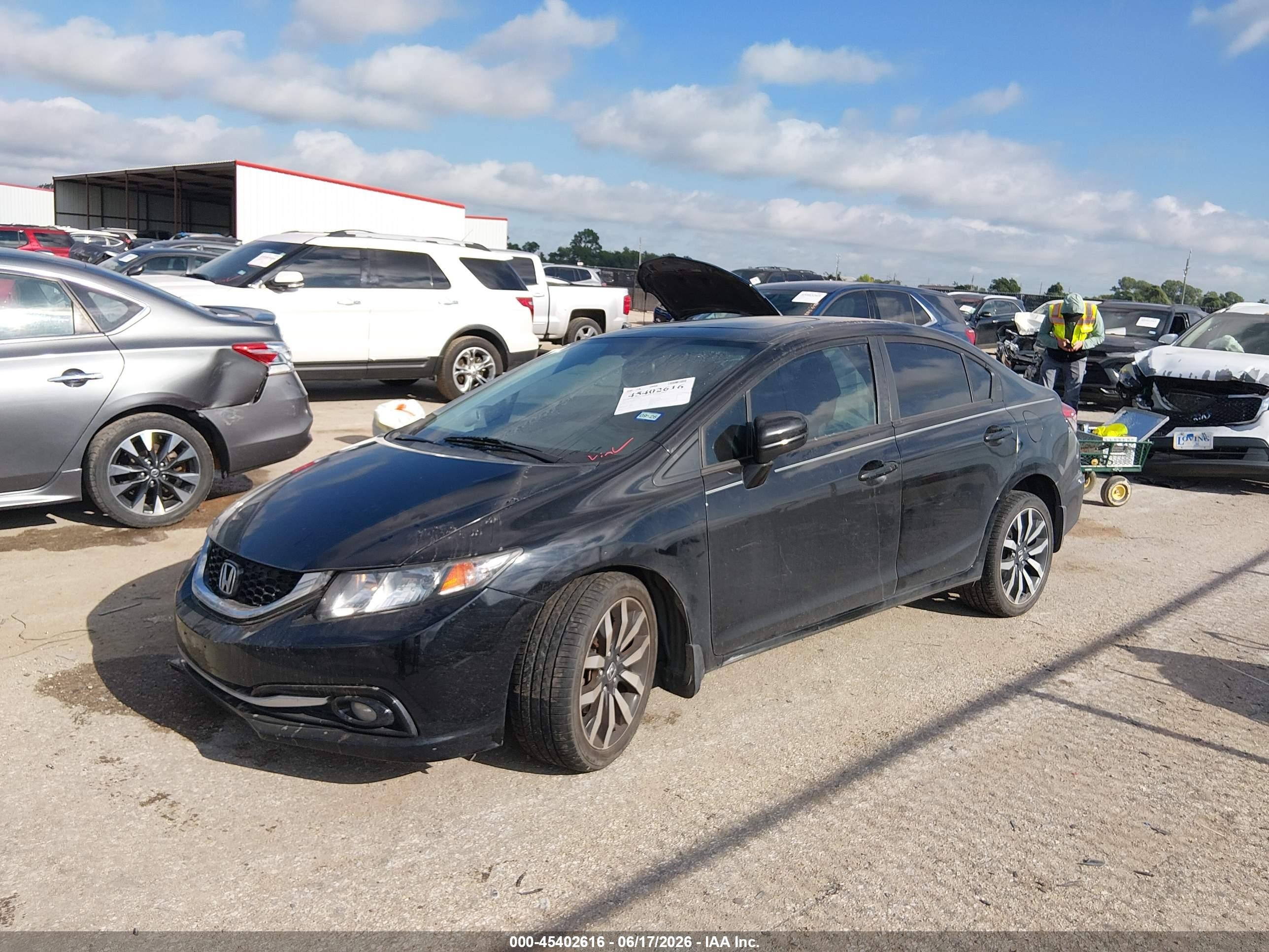 2015 Honda Civic Ex-l Black vin: 2HGFB2F96FH517752