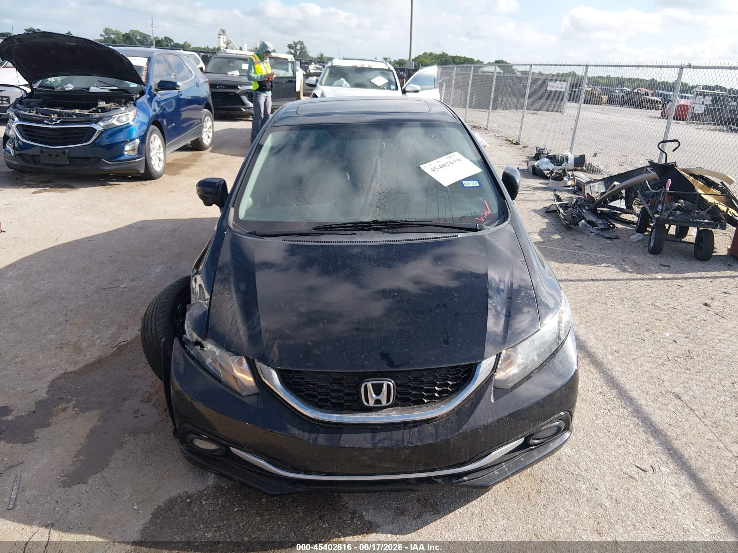 2015 Honda Civic Ex-l Black vin: 2HGFB2F96FH517752