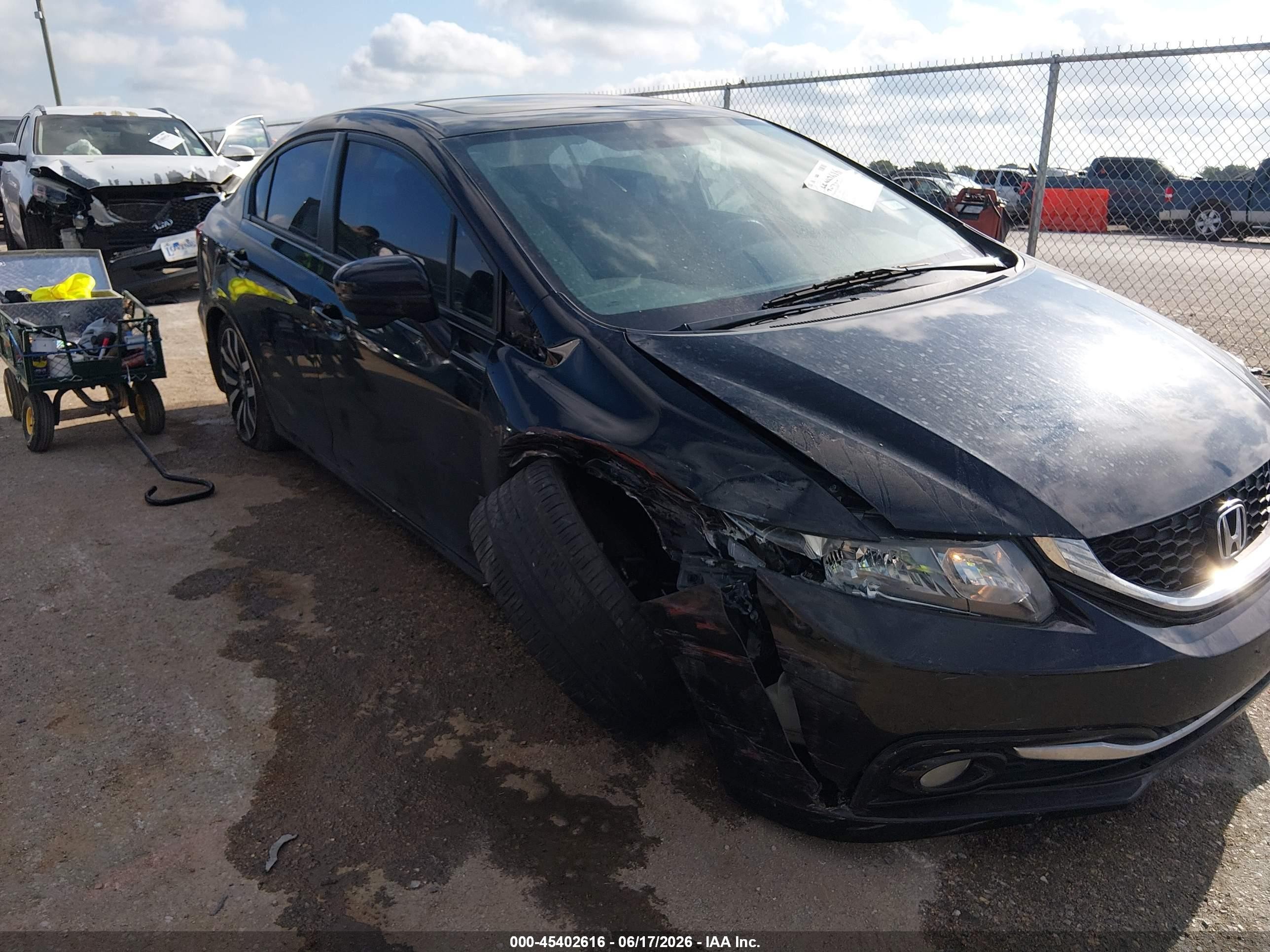 2015 Honda Civic Ex-l Black vin: 2HGFB2F96FH517752