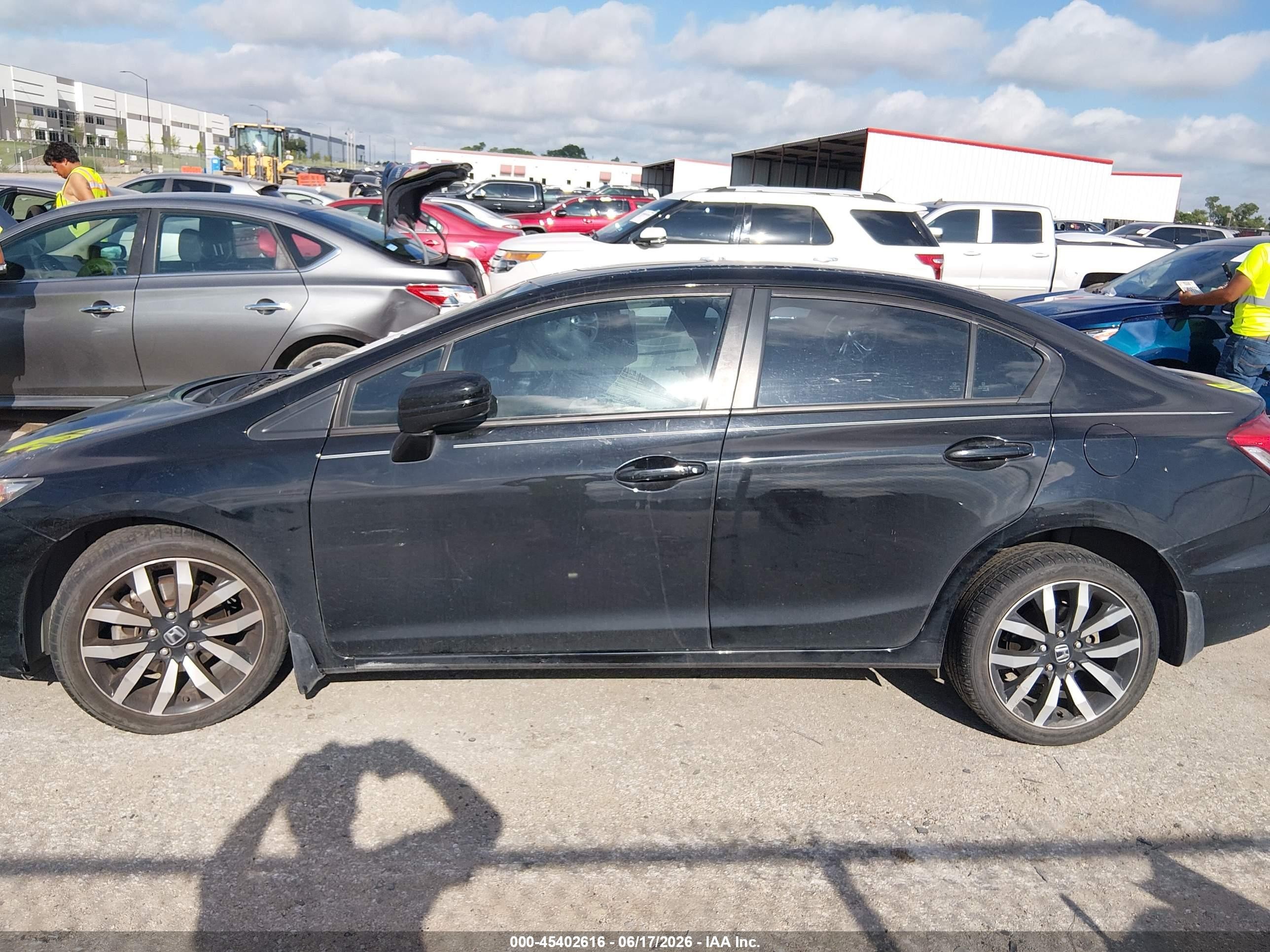 2015 Honda Civic Ex-l Black vin: 2HGFB2F96FH517752
