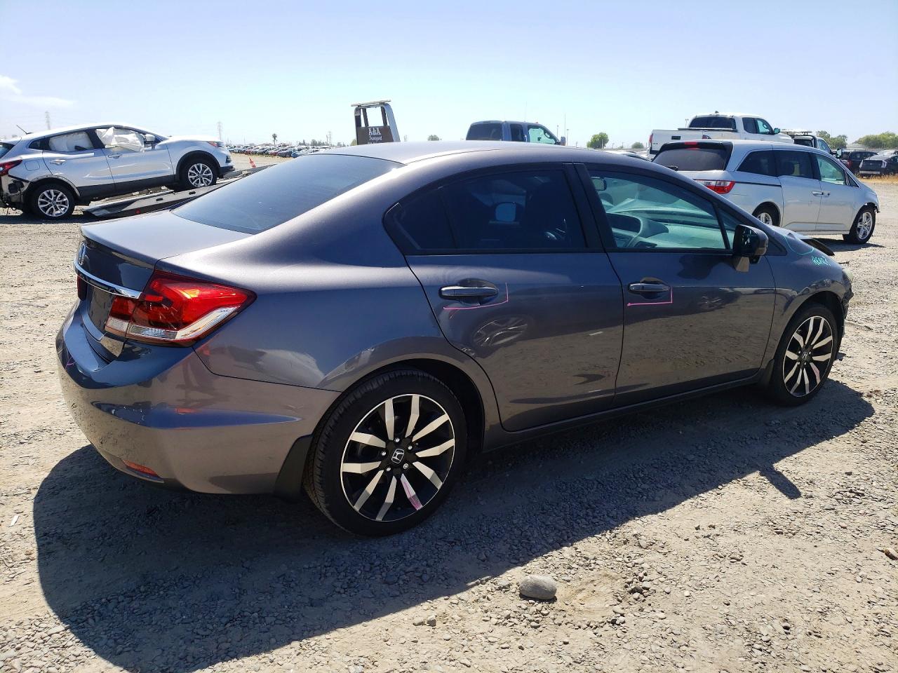 2015 Honda Civic Exl Gray vin: 2HGFB2F96FH518481
