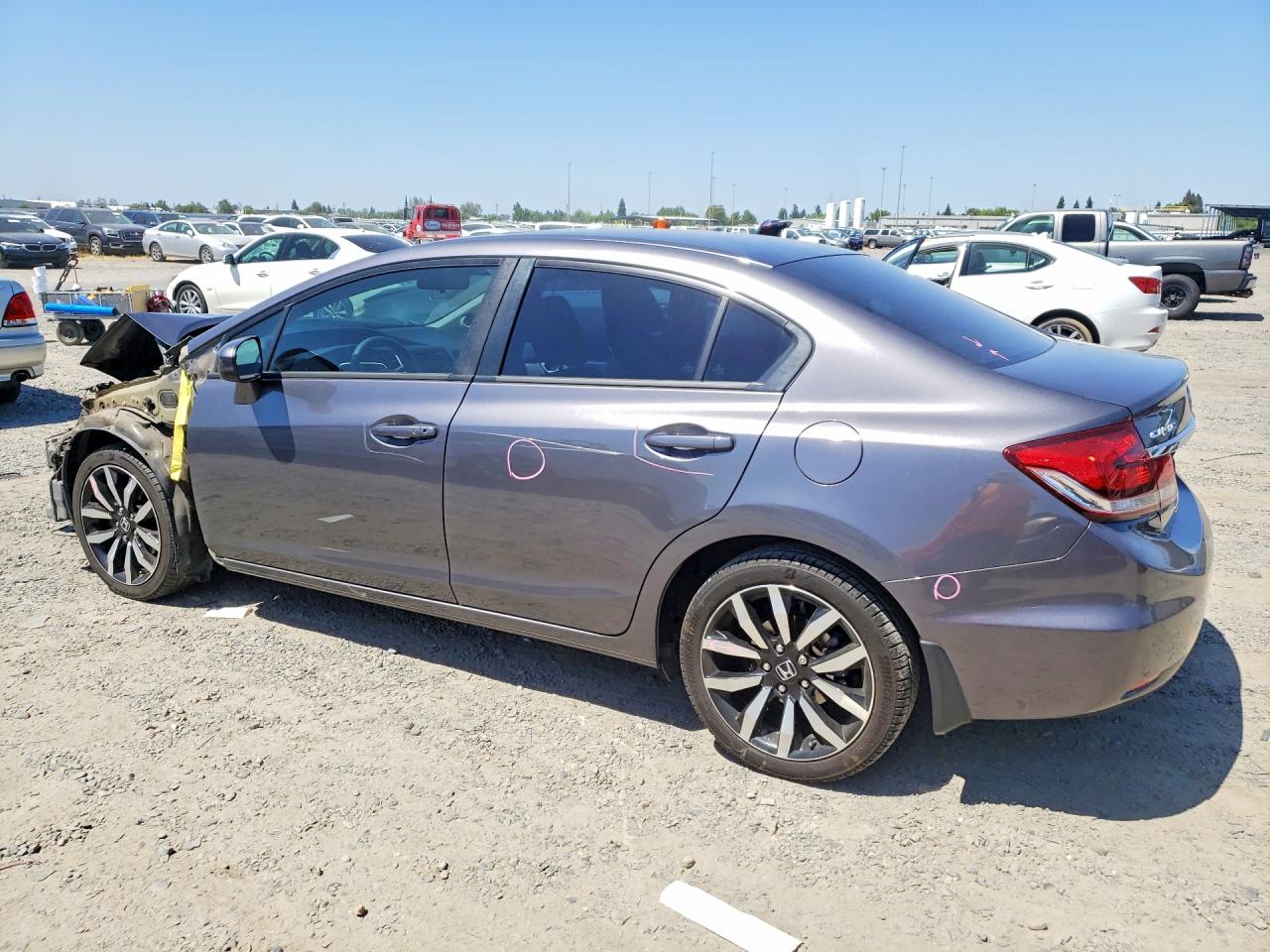 2015 Honda Civic Exl Gray vin: 2HGFB2F96FH518481
