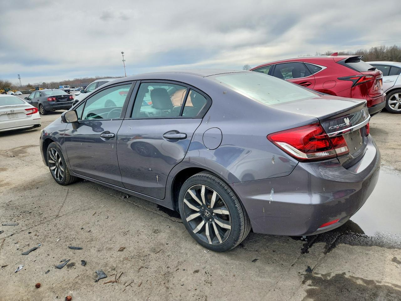 2015 Honda Civic Exl Gray vin: 2HGFB2F96FH553313