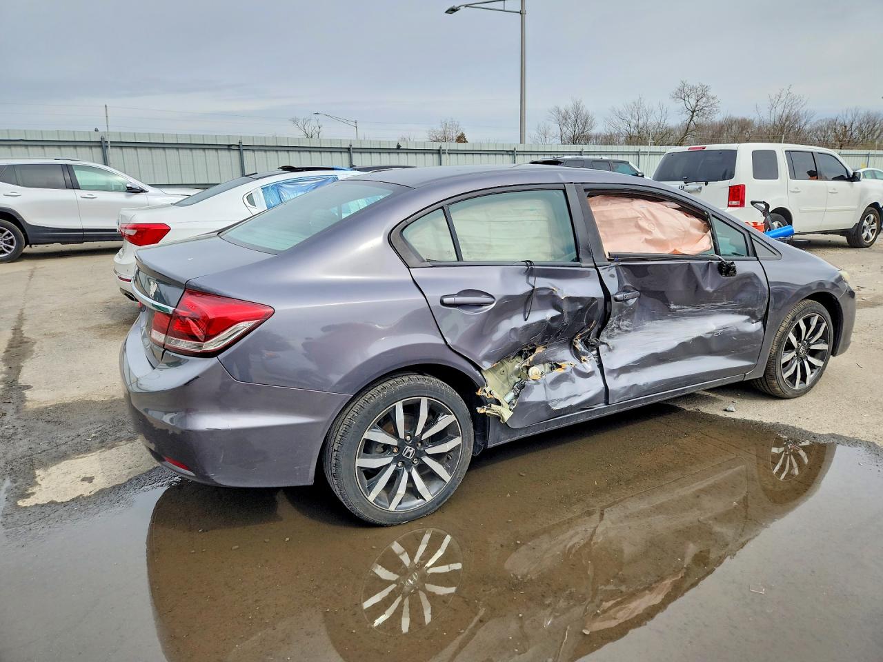 2015 Honda Civic Exl Gray vin: 2HGFB2F96FH553313