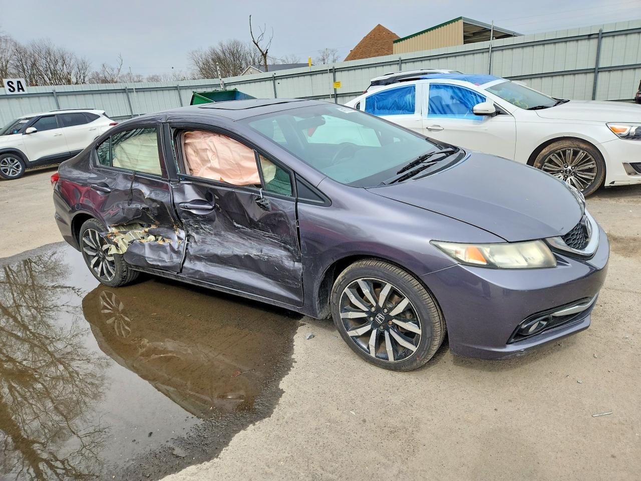 2015 Honda Civic Exl Gray vin: 2HGFB2F96FH553313