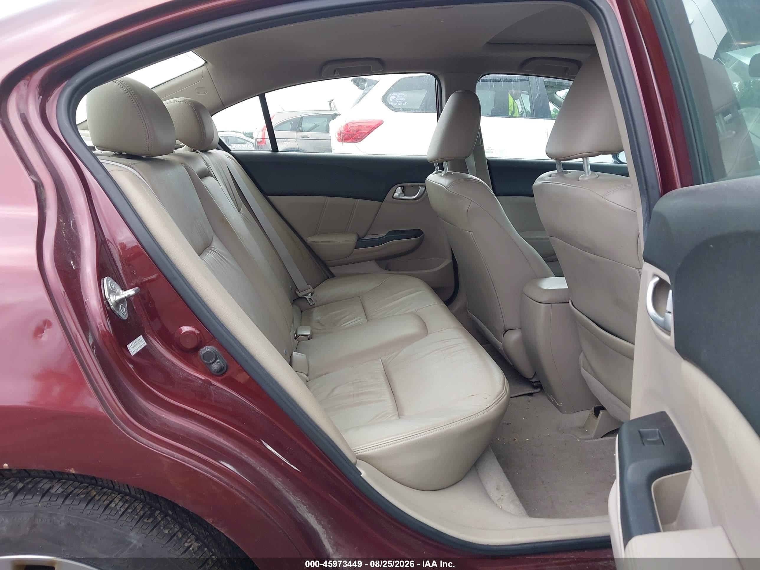 2012 Honda Civic Ex-l Burgundy vin: 2HGFB2F97CH507808