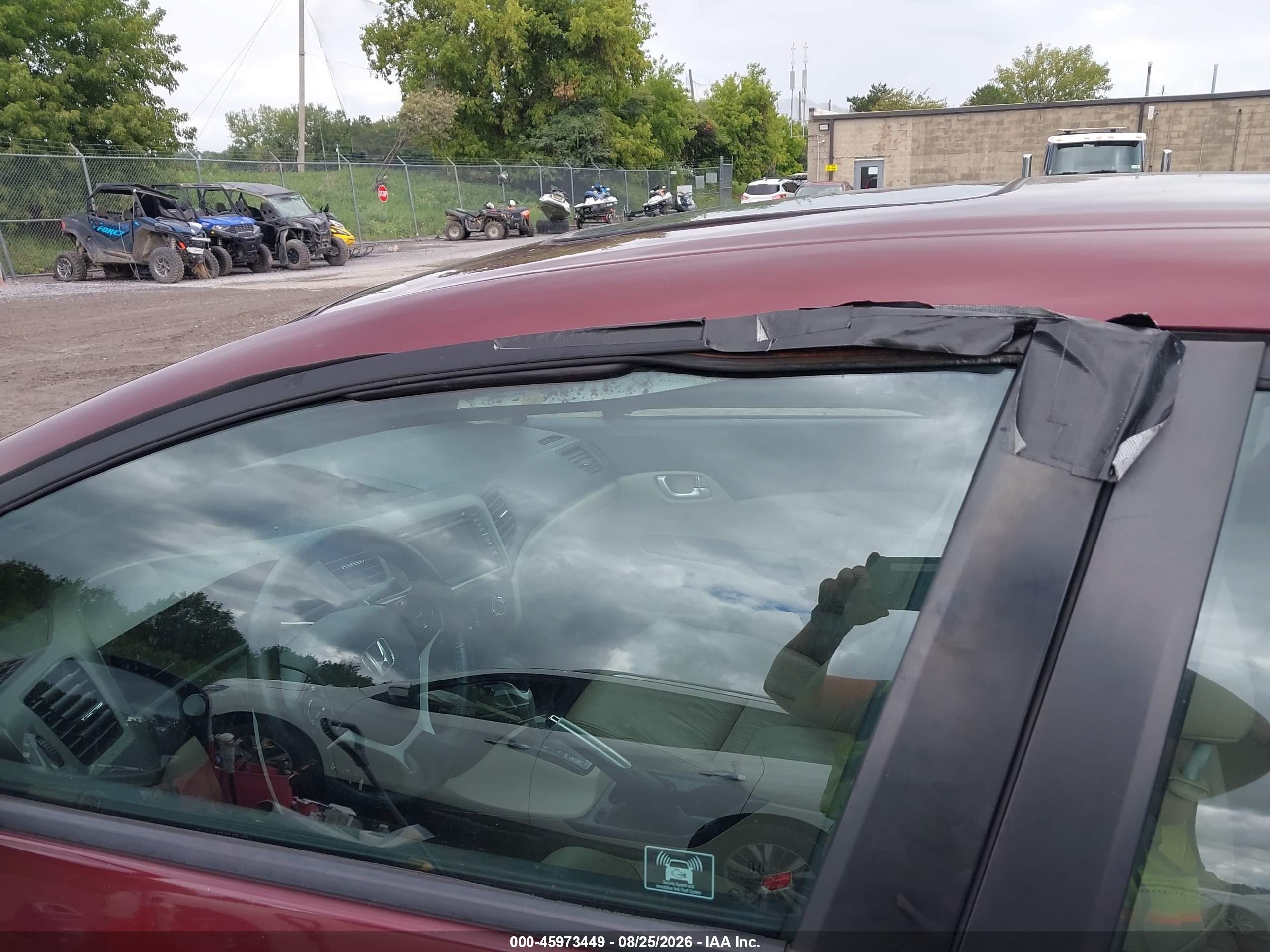 2012 Honda Civic Ex-l Burgundy vin: 2HGFB2F97CH507808