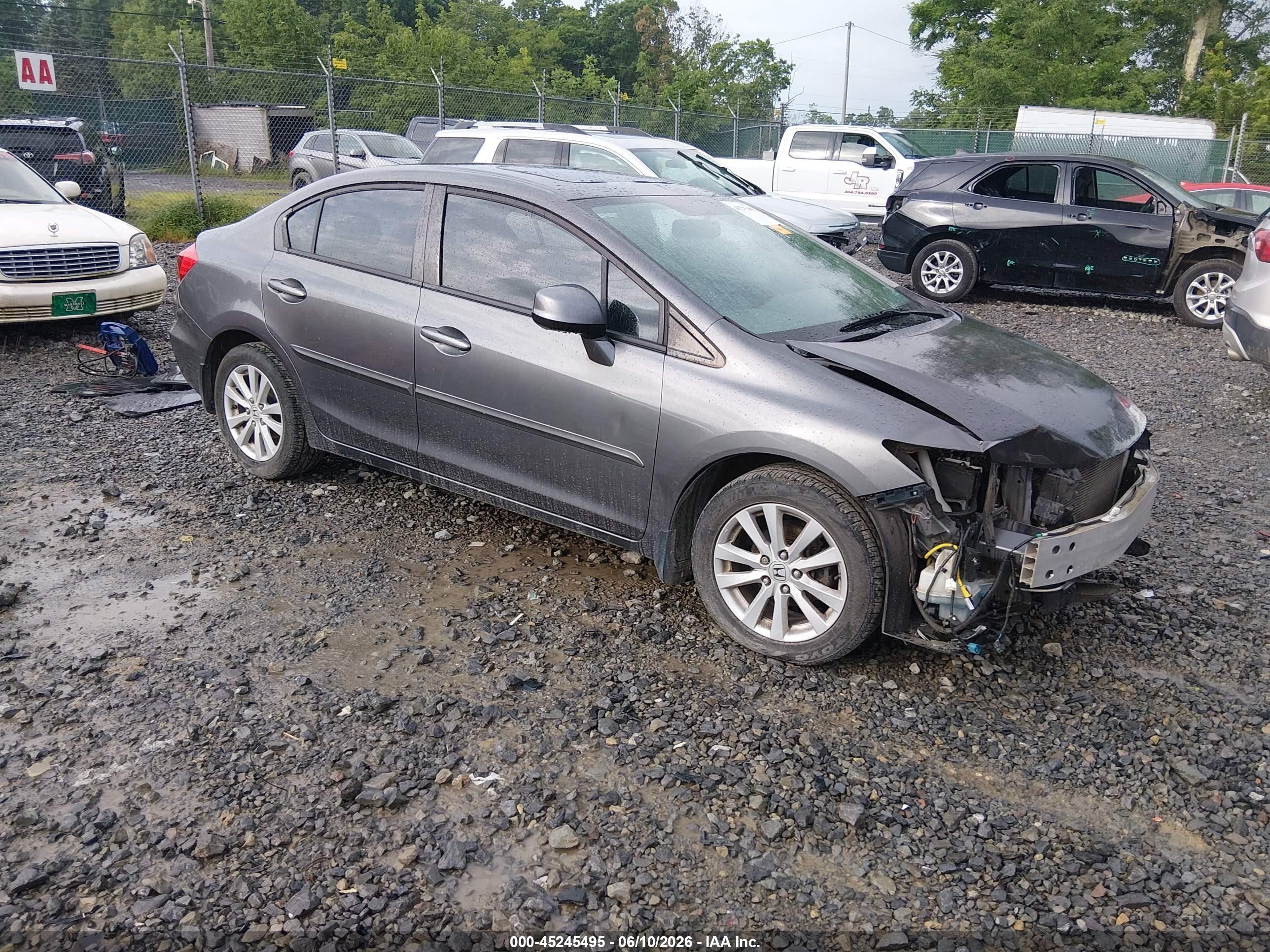 2012 Honda Civic Ex-l Pewter vin: 2HGFB2F97CH523779
