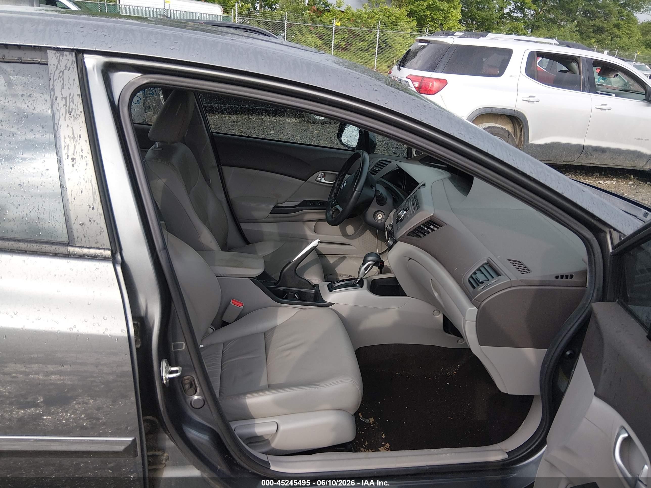 2012 Honda Civic Ex-l Pewter vin: 2HGFB2F97CH523779