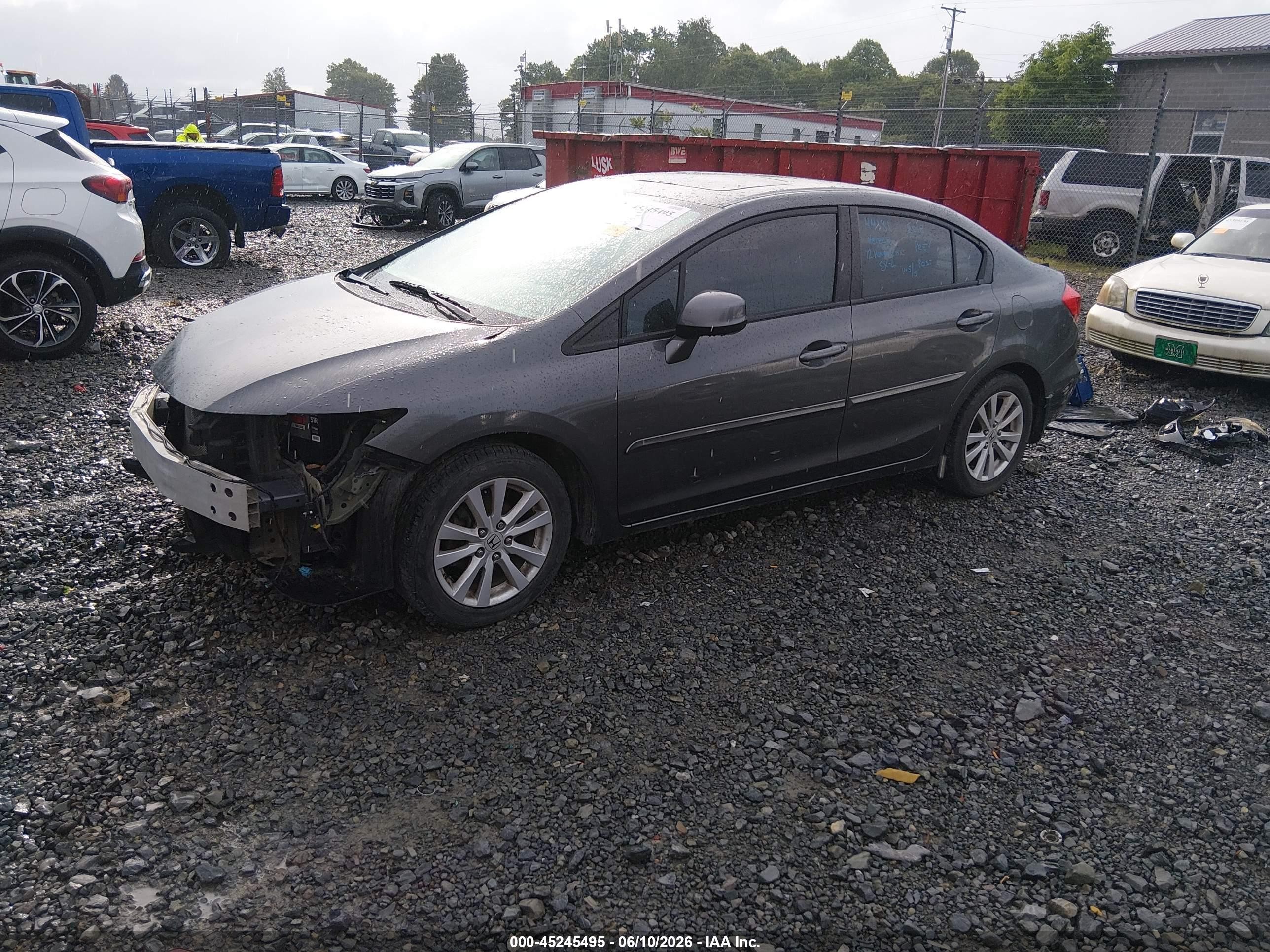 2012 Honda Civic Ex-l Pewter vin: 2HGFB2F97CH523779