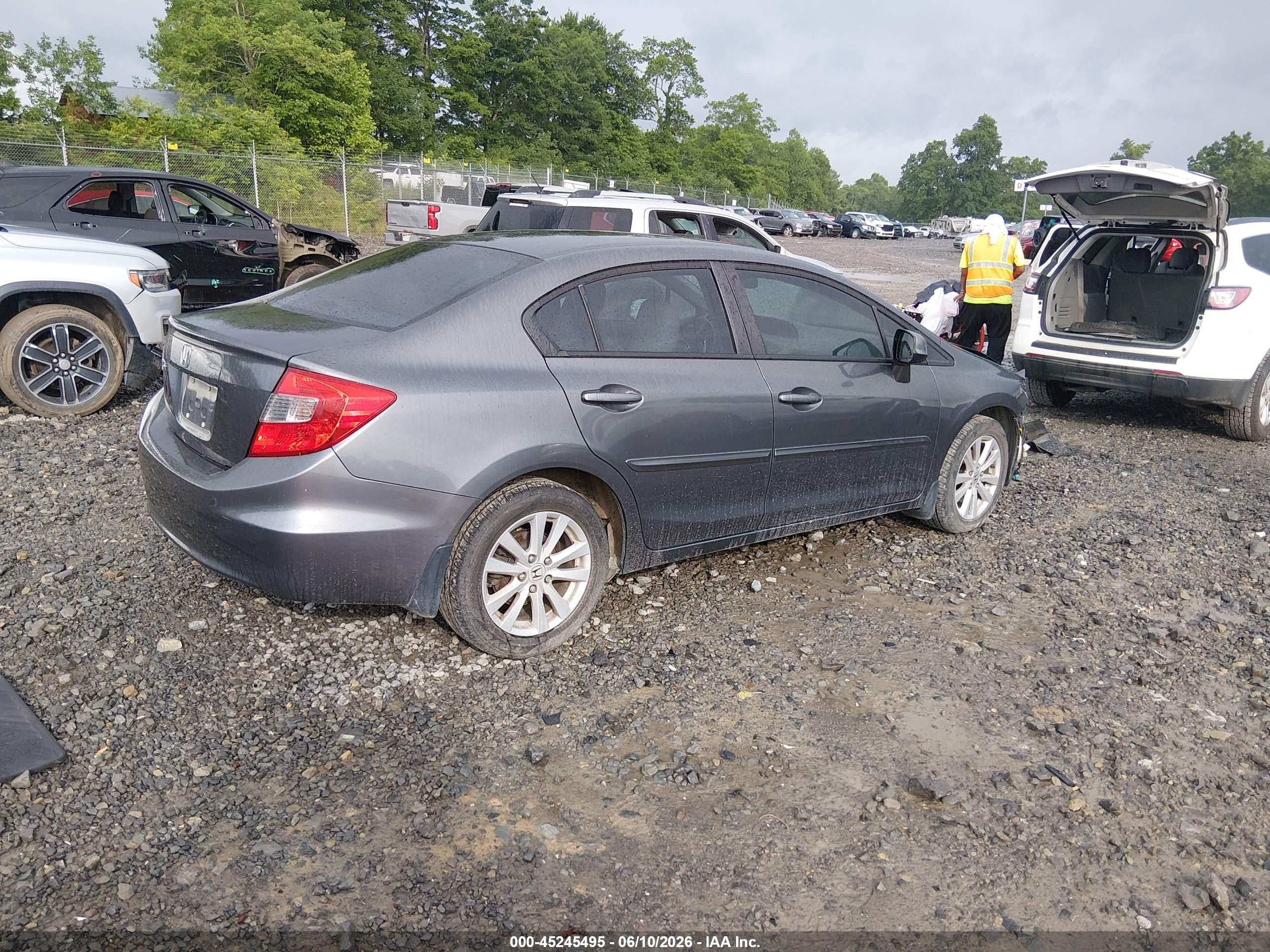 2012 Honda Civic Ex-l Pewter vin: 2HGFB2F97CH523779