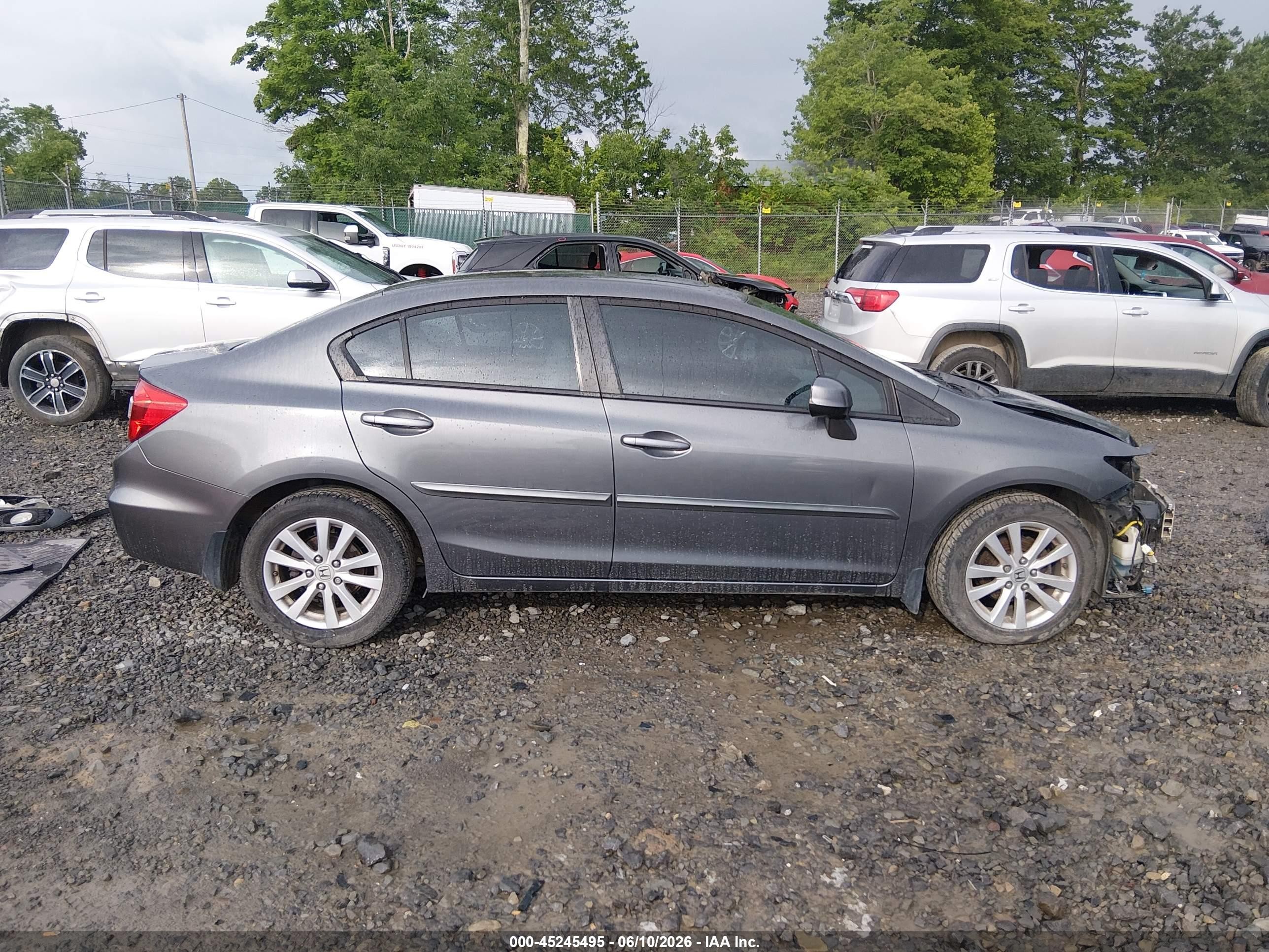 2012 Honda Civic Ex-l Pewter vin: 2HGFB2F97CH523779