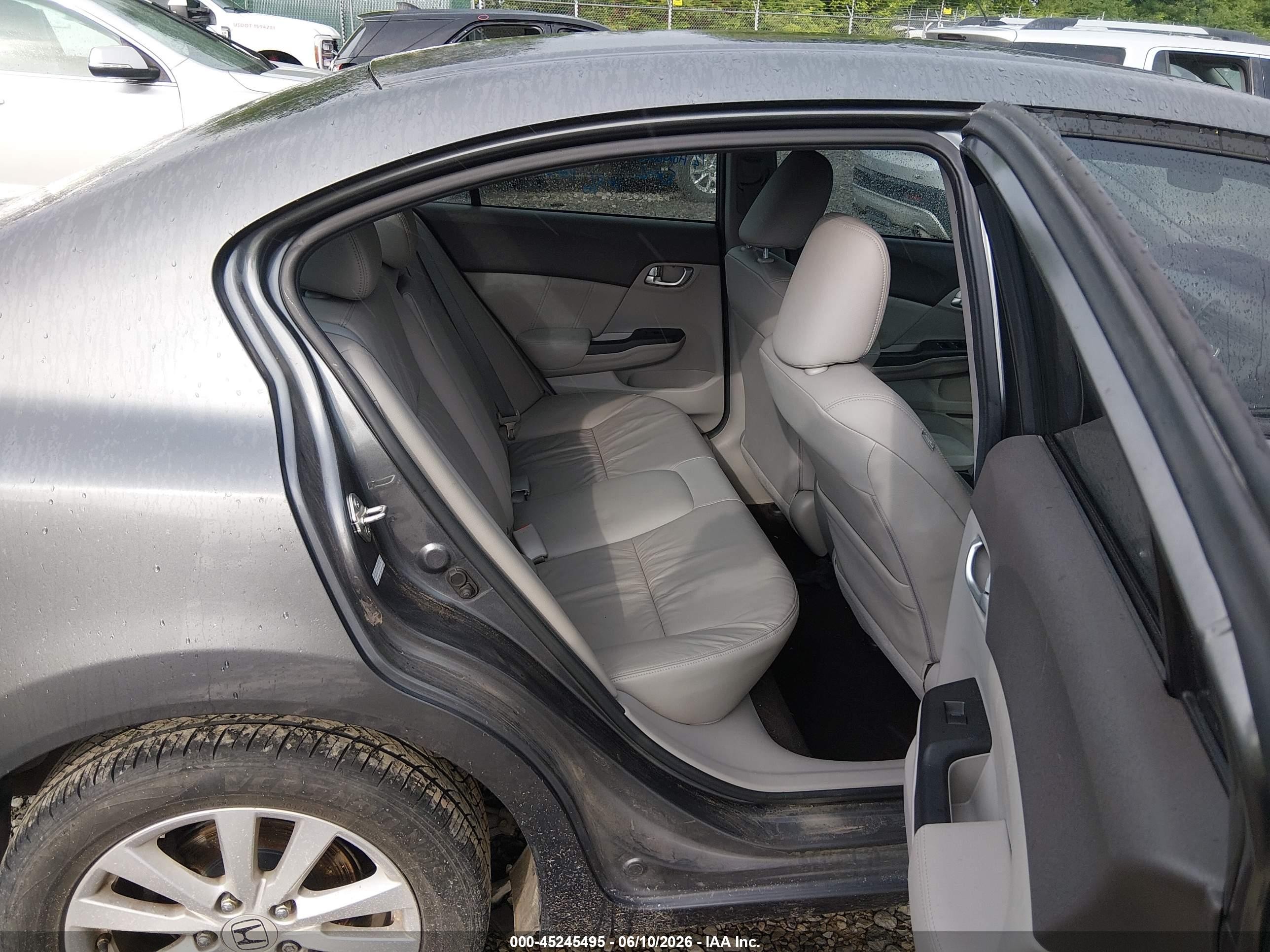 2012 Honda Civic Ex-l Pewter vin: 2HGFB2F97CH523779