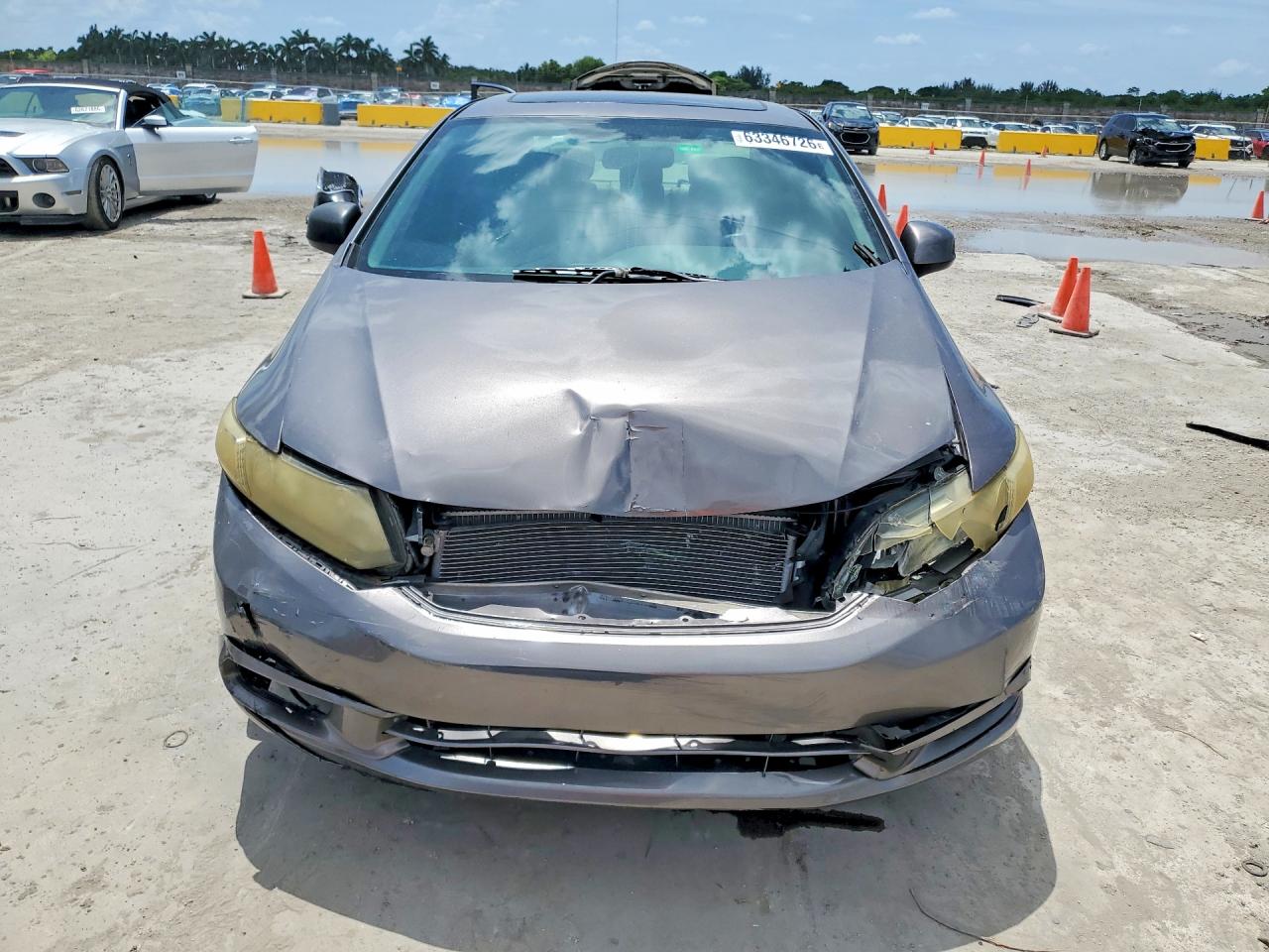 2012 Honda Civic Exl Gray vin: 2HGFB2F97CH525063