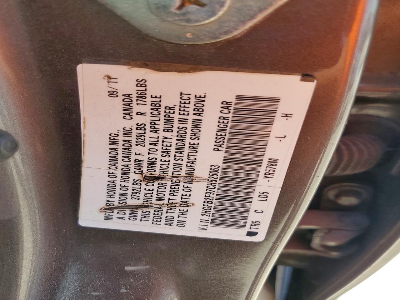 2012 Honda Civic Exl Gray vin: 2HGFB2F97CH525063