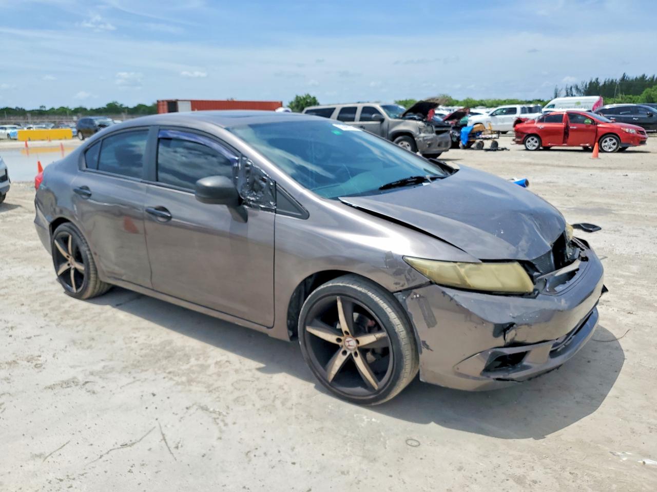 2012 Honda Civic Exl Gray vin: 2HGFB2F97CH525063