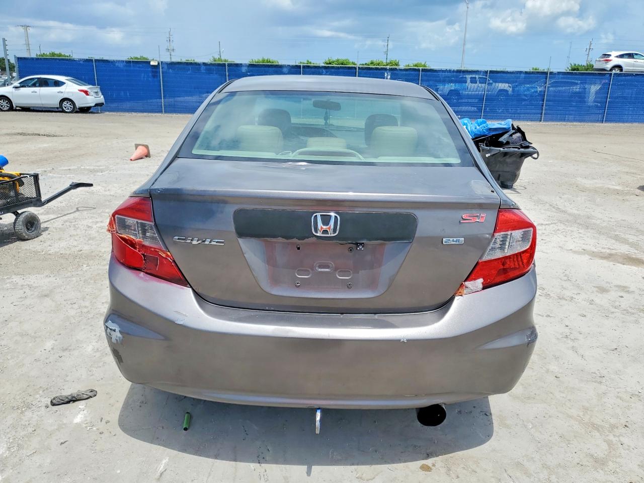 2012 Honda Civic Exl Gray vin: 2HGFB2F97CH525063