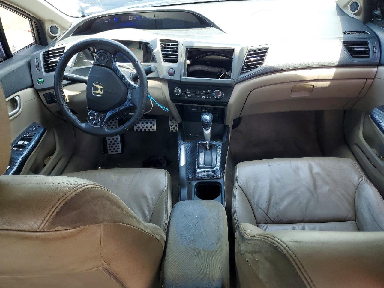 2012 Honda Civic Exl Gray vin: 2HGFB2F97CH525063