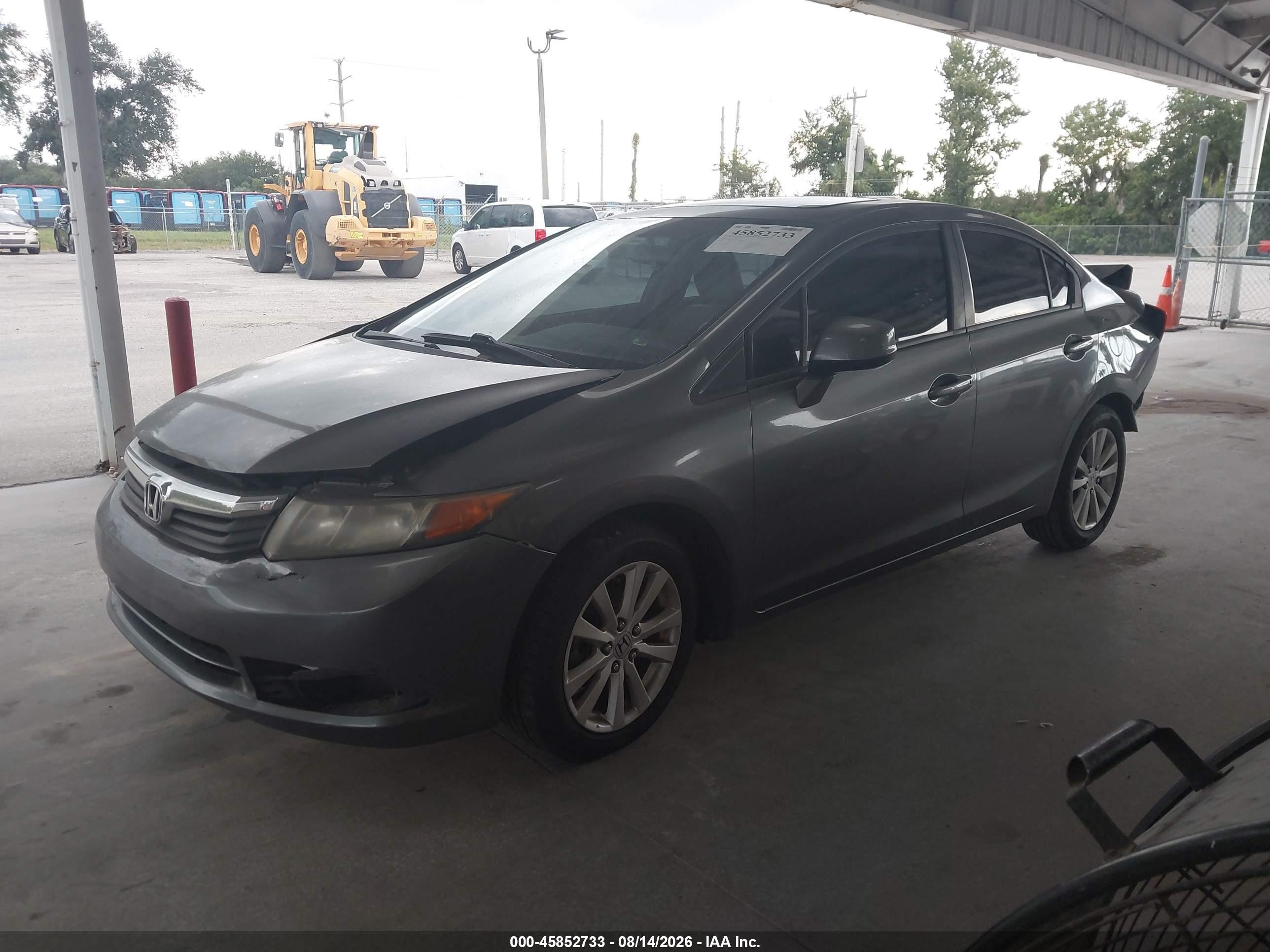 2012 Honda Civic Ex-l Gray vin: 2HGFB2F97CH531073
