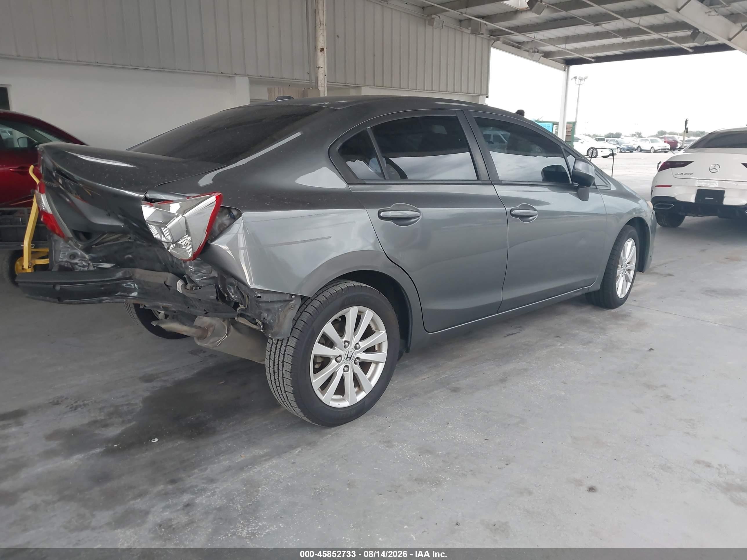 2012 Honda Civic Ex-l Gray vin: 2HGFB2F97CH531073