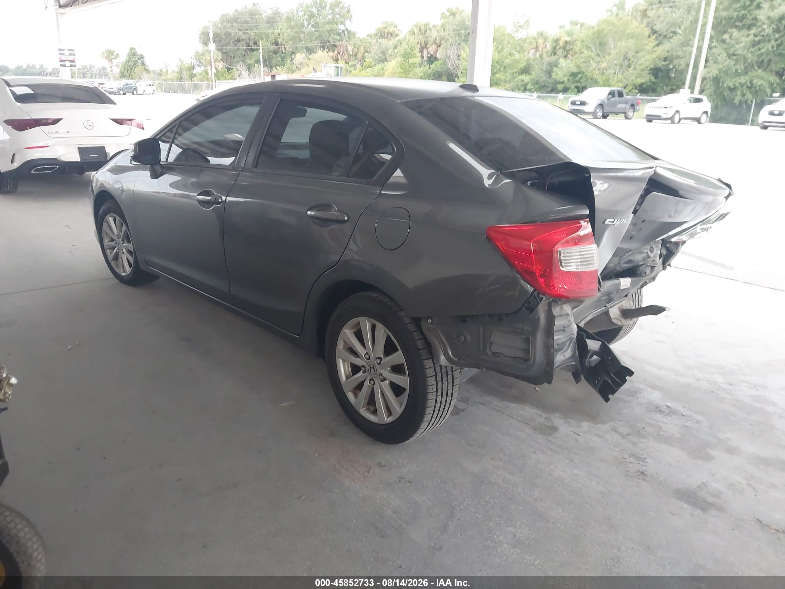 2012 Honda Civic Ex-l Gray vin: 2HGFB2F97CH531073