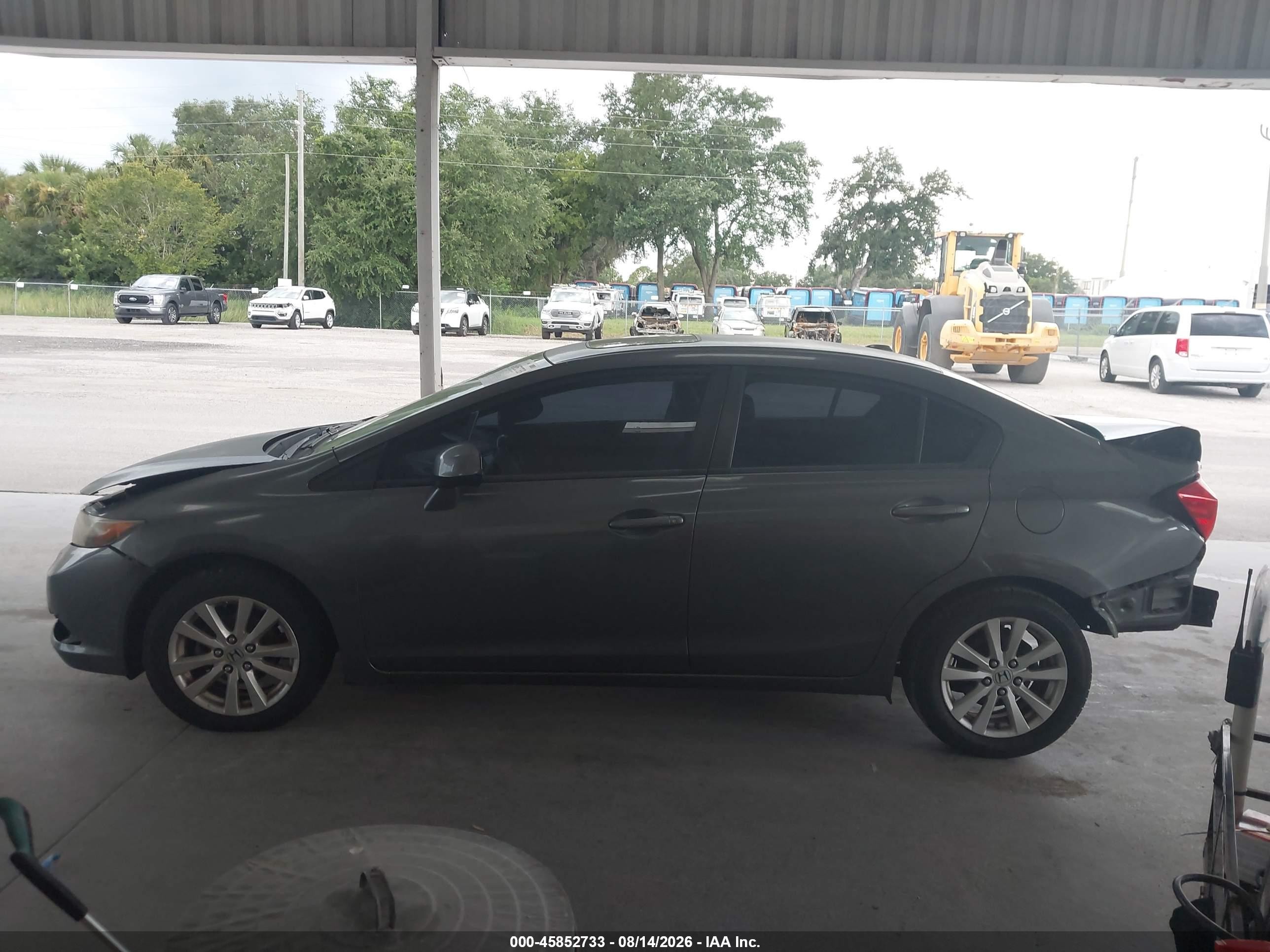 2012 Honda Civic Ex-l Gray vin: 2HGFB2F97CH531073
