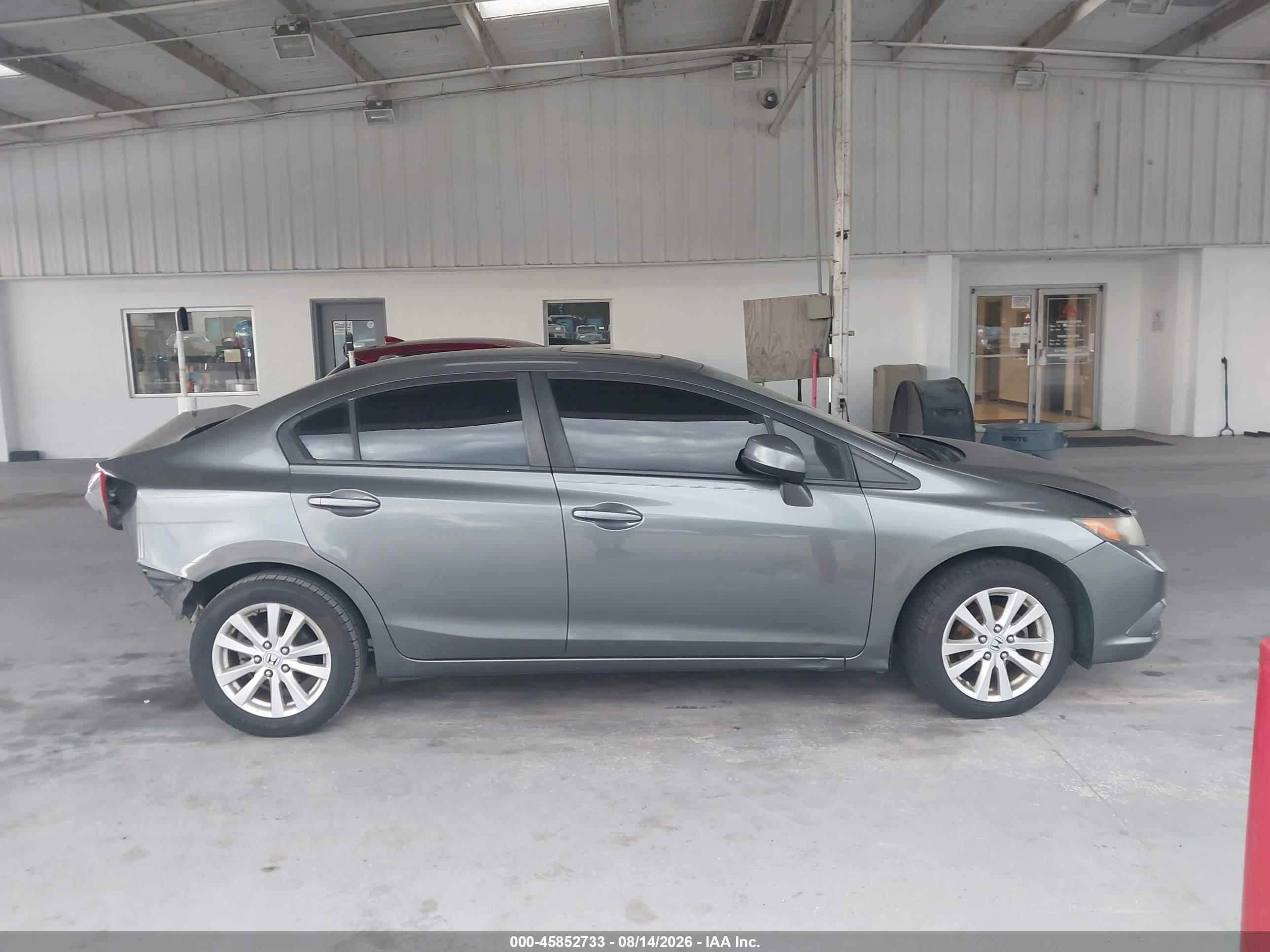 2012 Honda Civic Ex-l Gray vin: 2HGFB2F97CH531073
