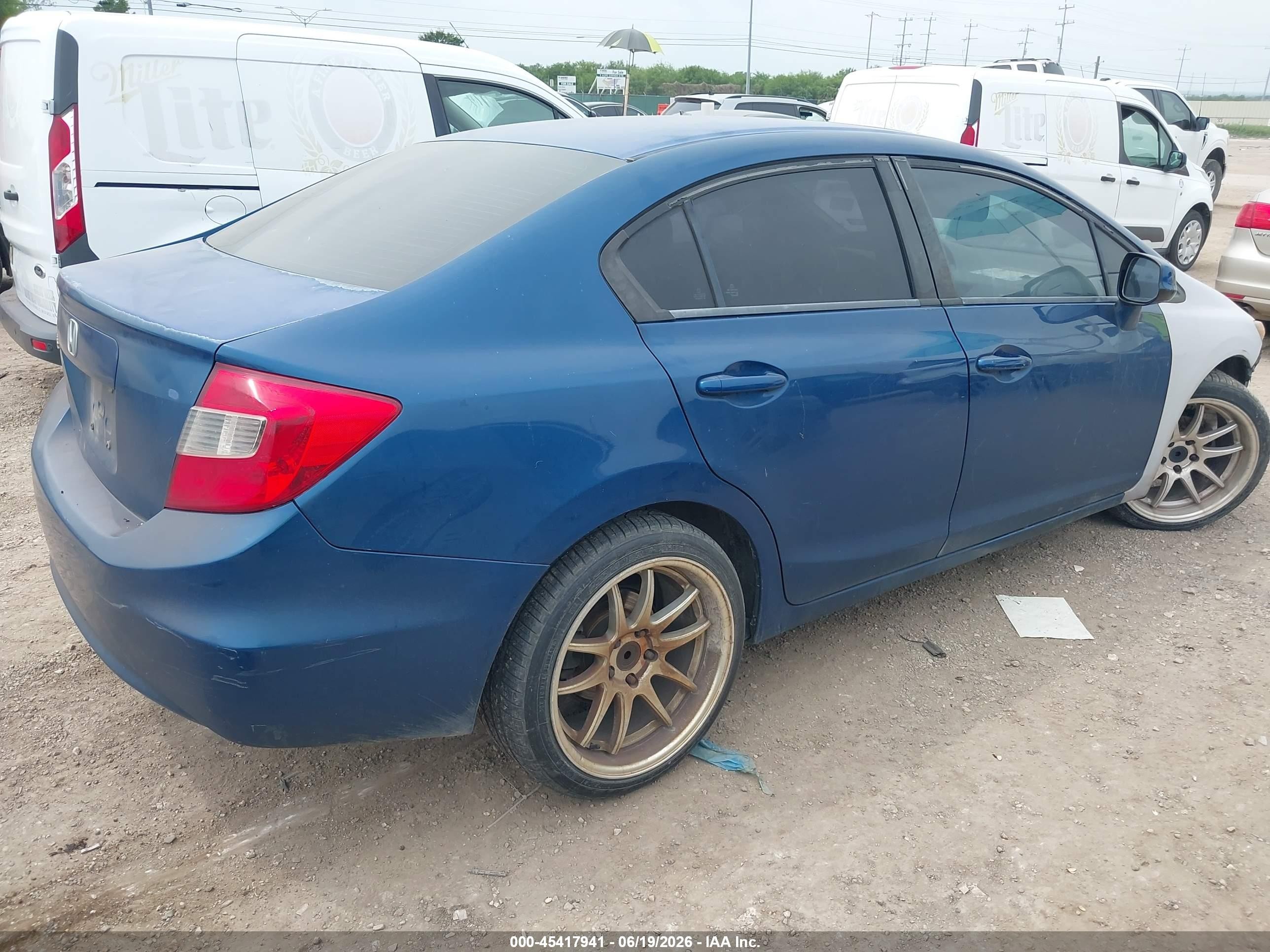 2012 Honda Civic Ex-l Синий vin: 2HGFB2F97CH541439