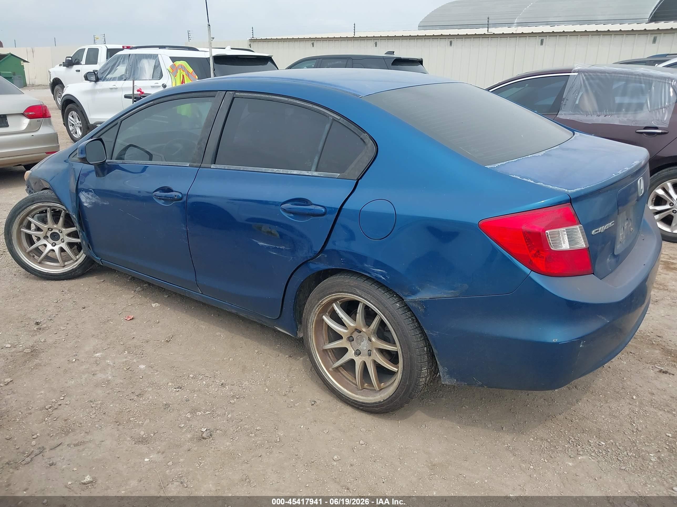 2012 Honda Civic Ex-l Синий vin: 2HGFB2F97CH541439