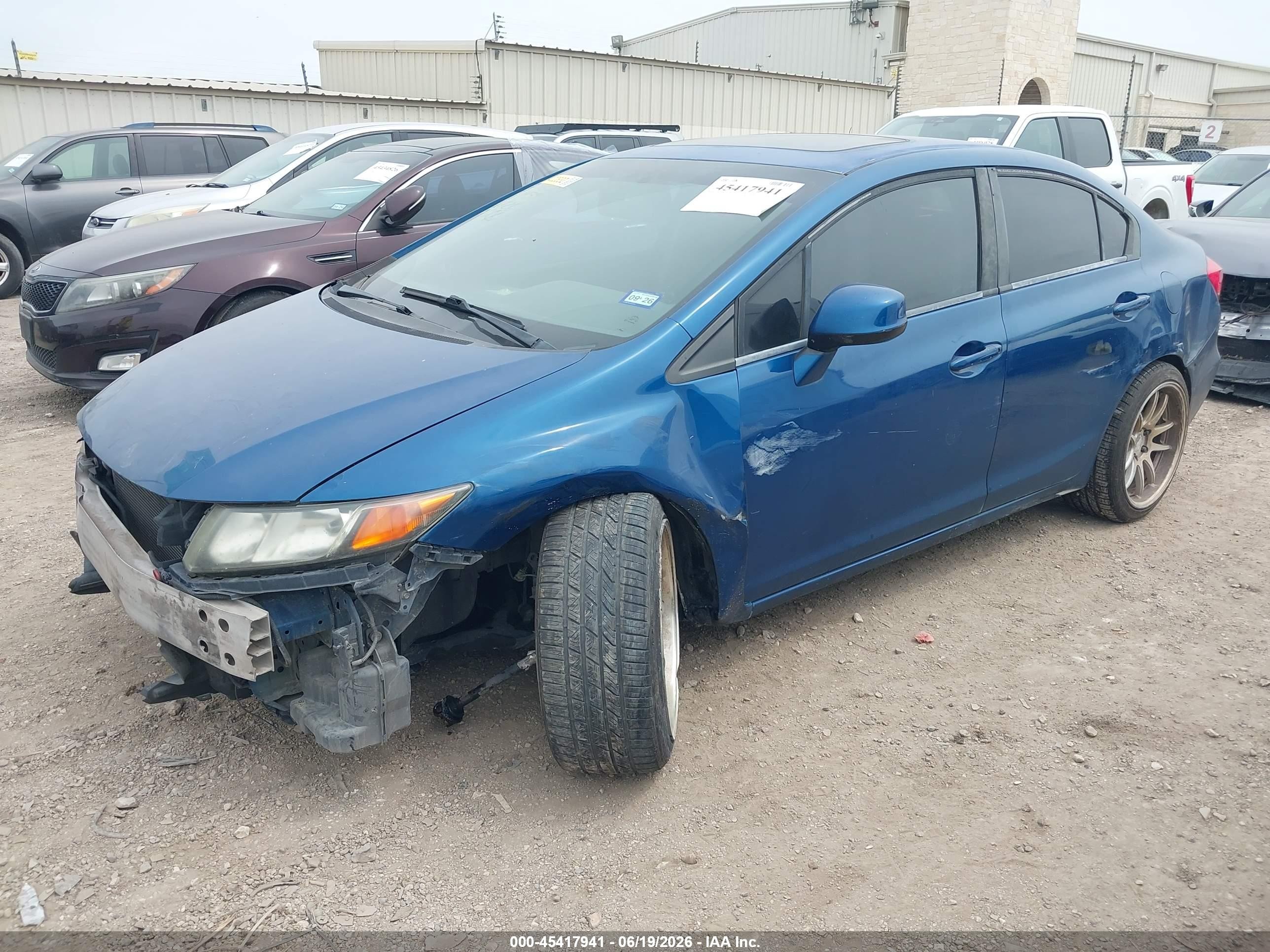 2012 Honda Civic Ex-l Синий vin: 2HGFB2F97CH541439