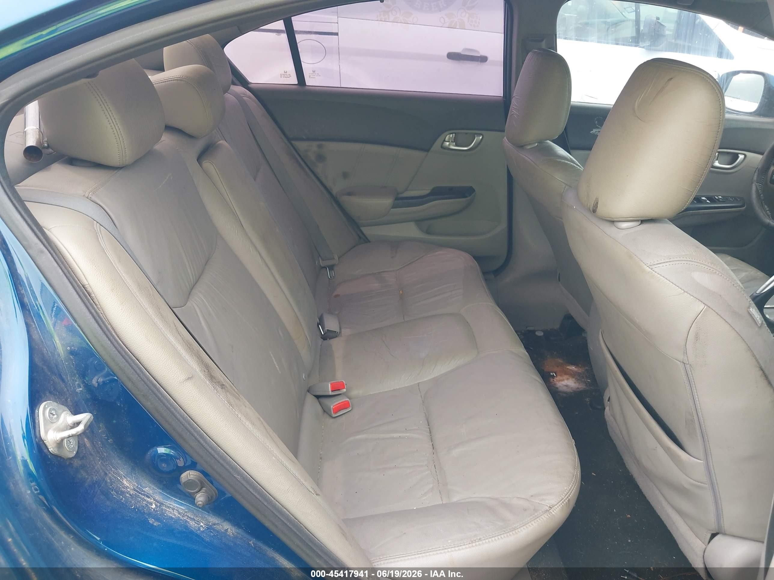 2012 Honda Civic Ex-l Синий vin: 2HGFB2F97CH541439