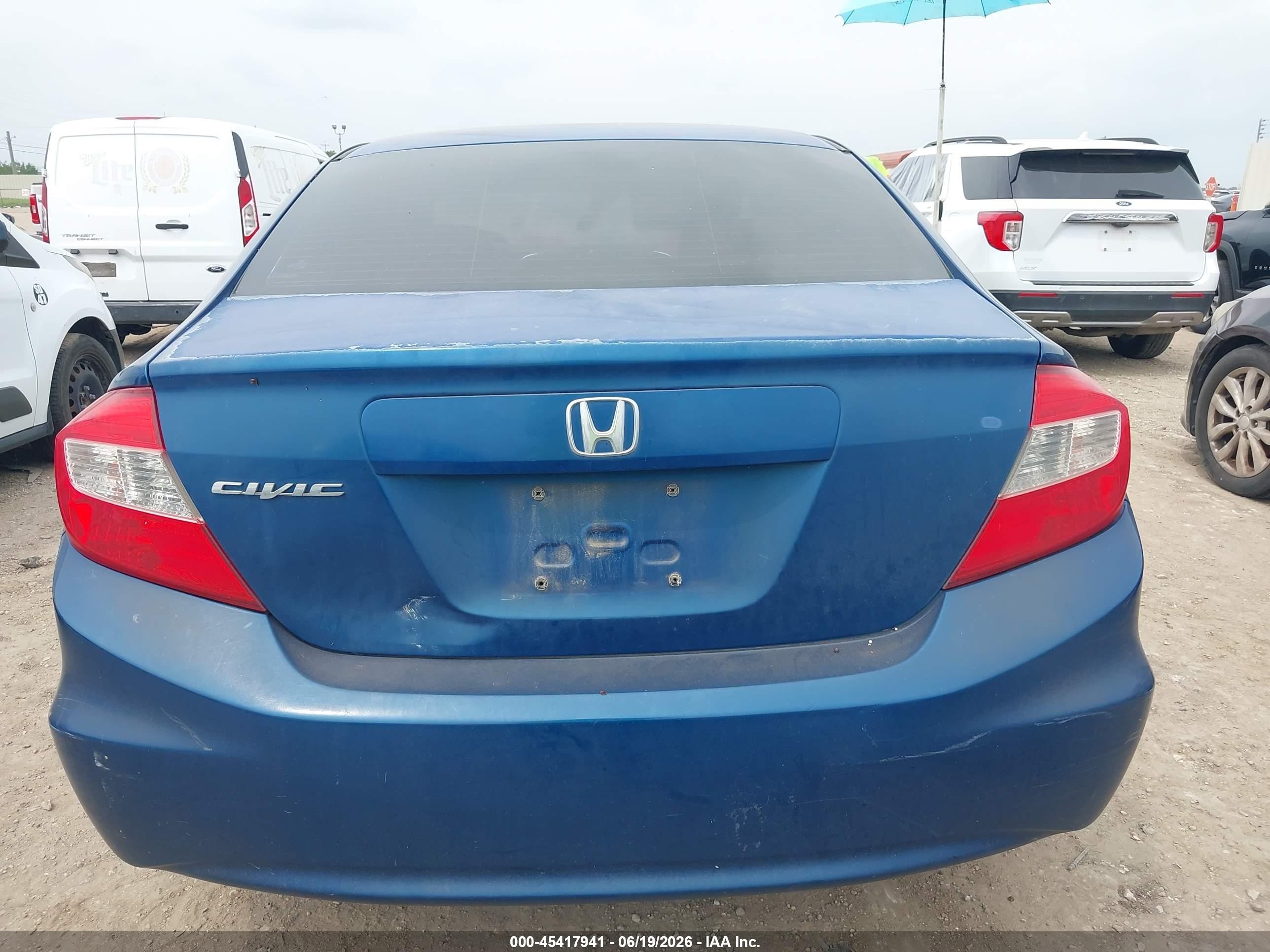 2012 Honda Civic Ex-l Синий vin: 2HGFB2F97CH541439