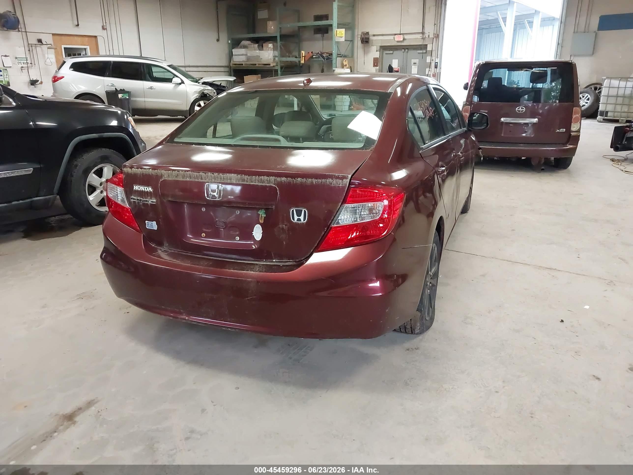 2012 Honda Civic Ex-l Maroon vin: 2HGFB2F97CH546348